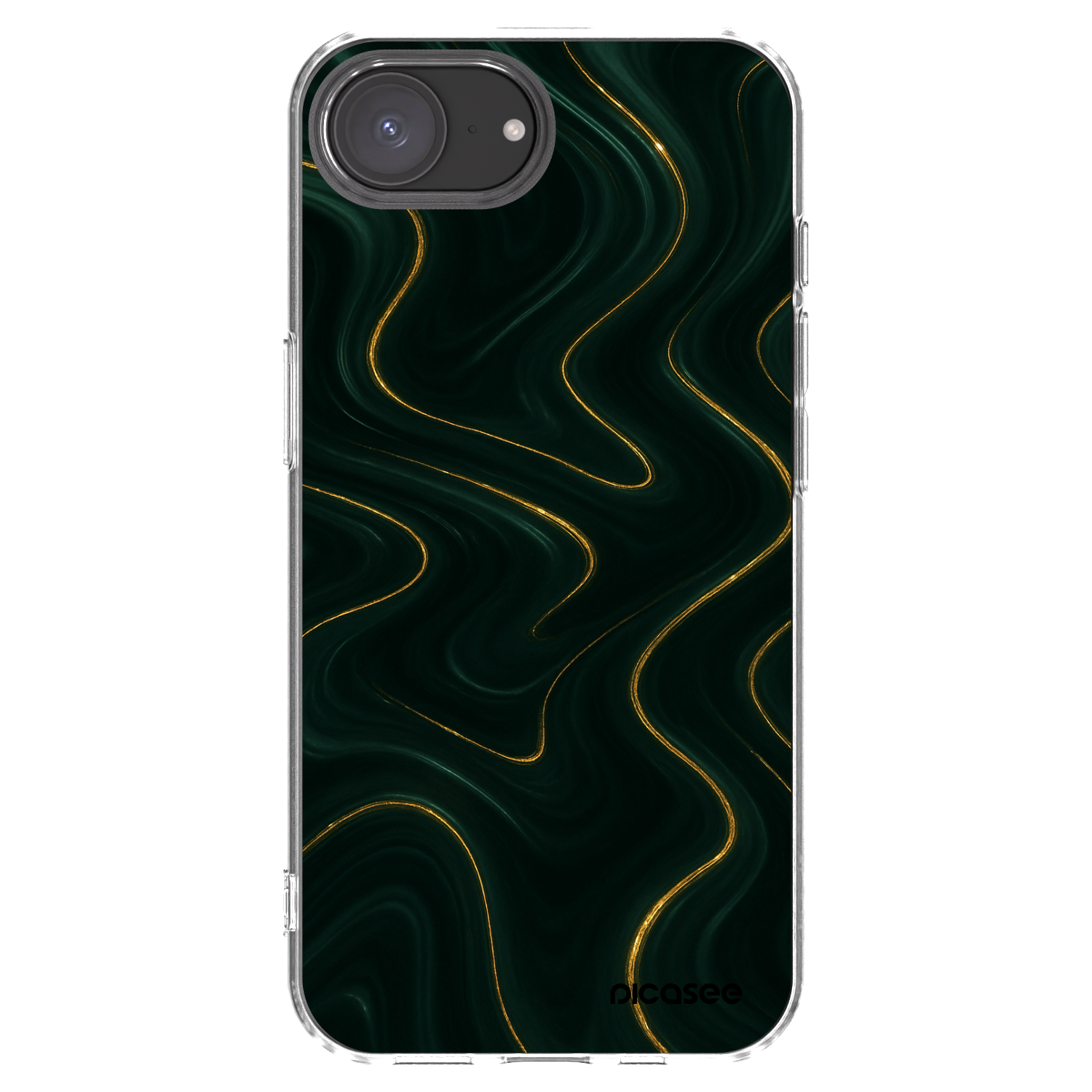 Picasee Apple iPhone 16e Hülle - Transparentes Silikon - Vawes