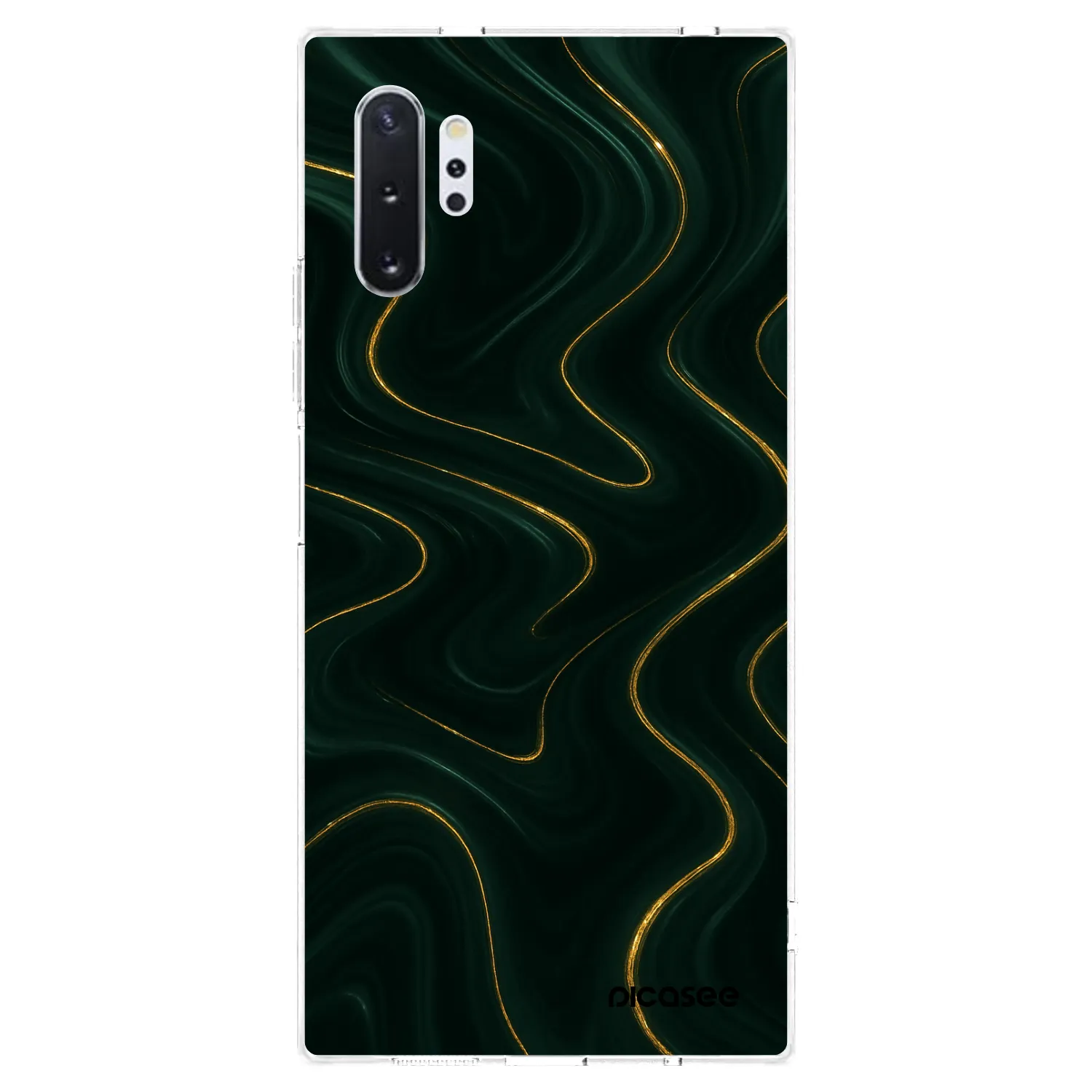 Picasee Samsung Galaxy Note 10+ N975F Hülle - Transparentes Silikon - Vawes