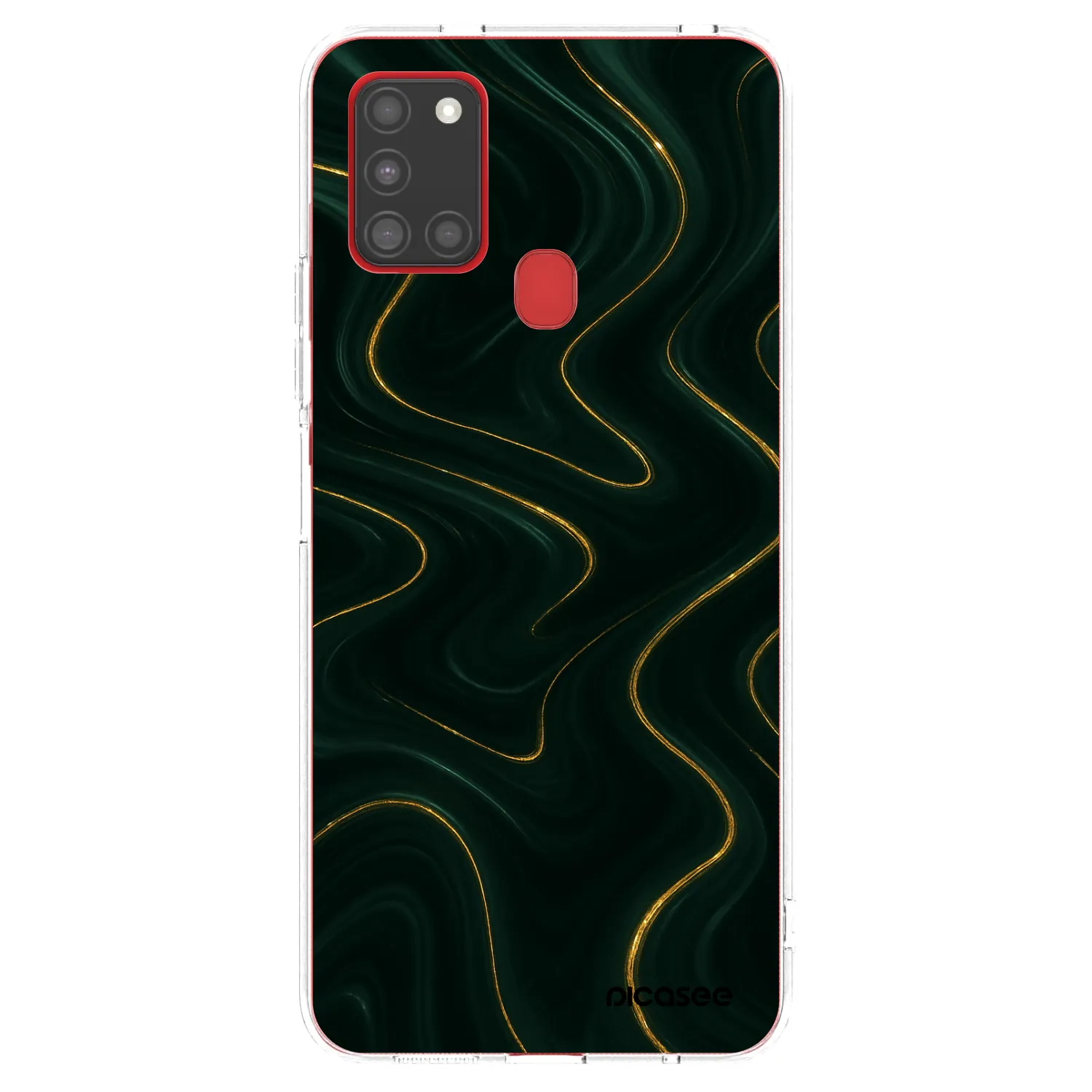 Picasee Samsung Galaxy A21s Hülle - Transparentes Silikon - Vawes