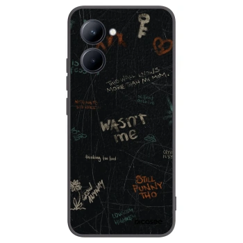 Picasee Realme C33 (2023) Hülle - Schwarzes Silikon - CONFESSION