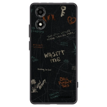 Picasee Motorola Moto E14 Hülle - Schwarzes Silikon - CONFESSION