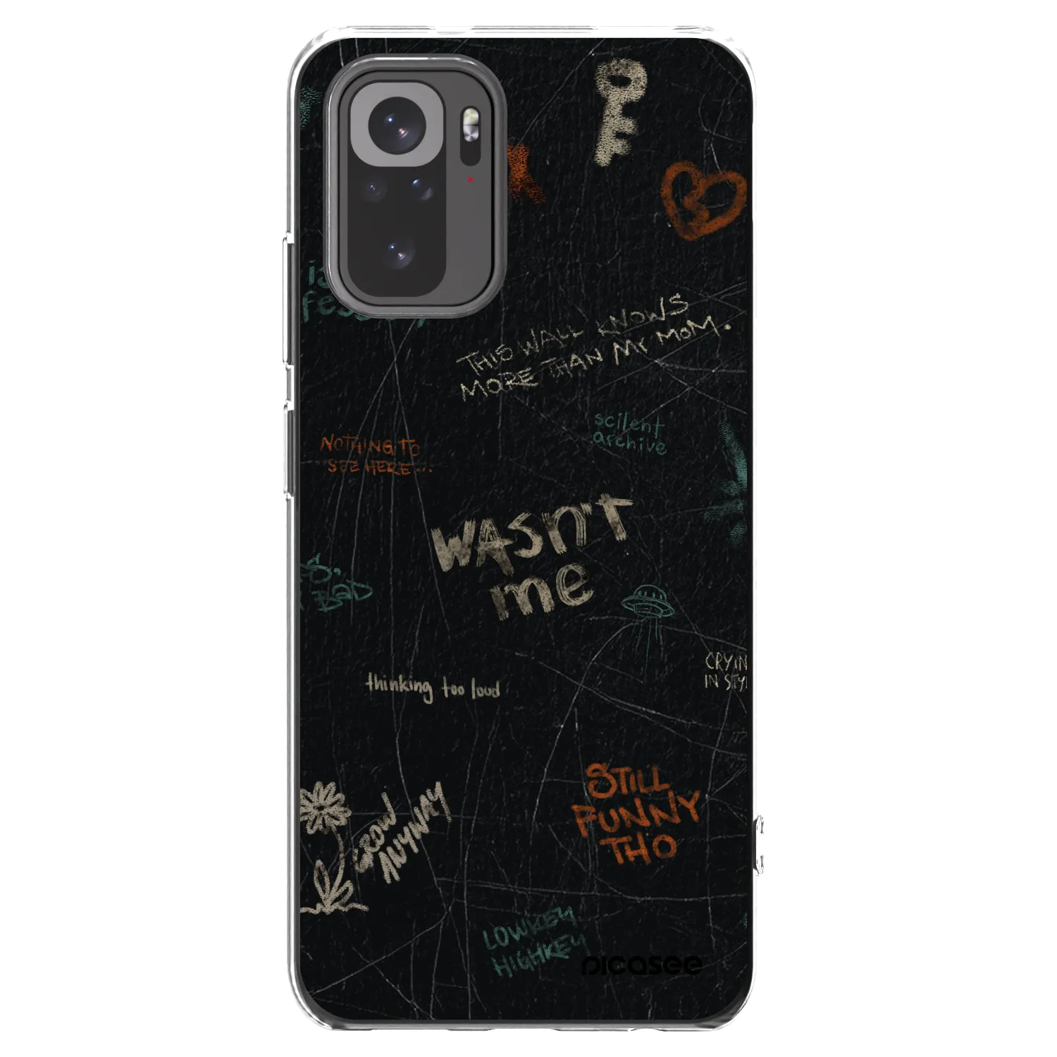 Picasee Xiaomi Redmi Note 10 Hülle - Transparentes Silikon - CONFESSION