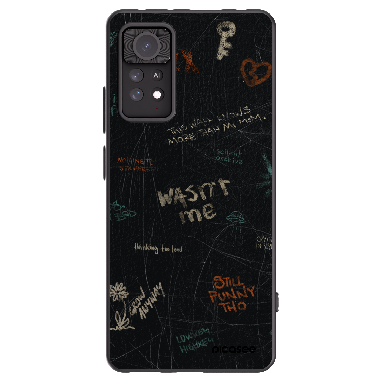 Picasee Xiaomi Redmi Note 11 Pro 5G Hülle - Schwarzes Silikon - CONFESSION