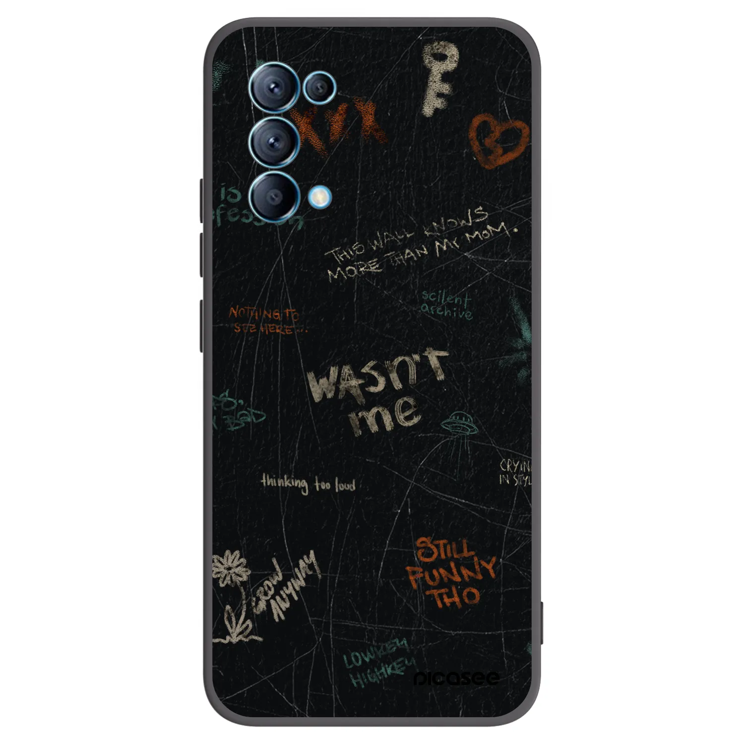 Picasee OPPO Reno 5 5G Hülle - Schwarzes Silikon - CONFESSION