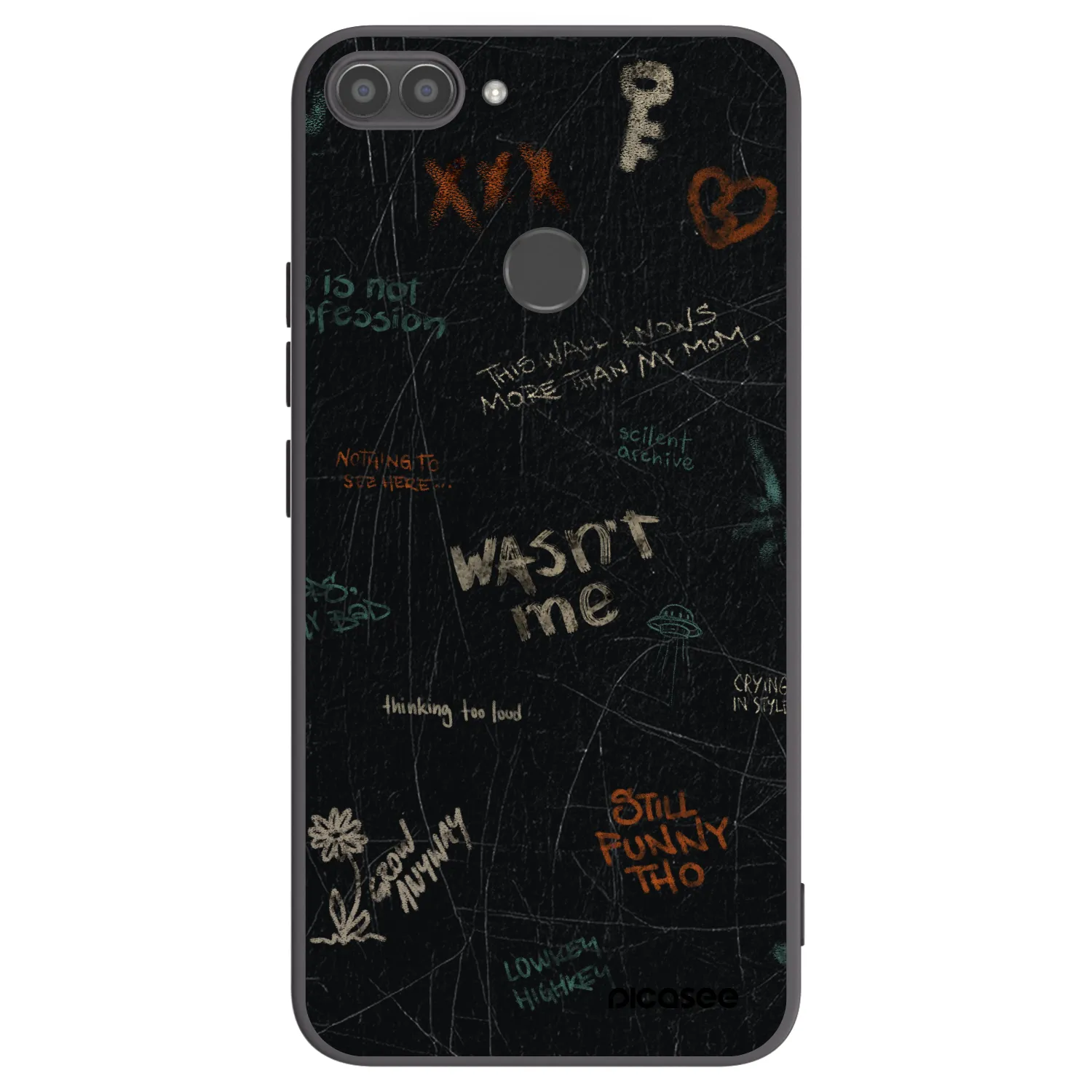 Picasee Huawei P Smart Hülle - Schwarzes Silikon - CONFESSION