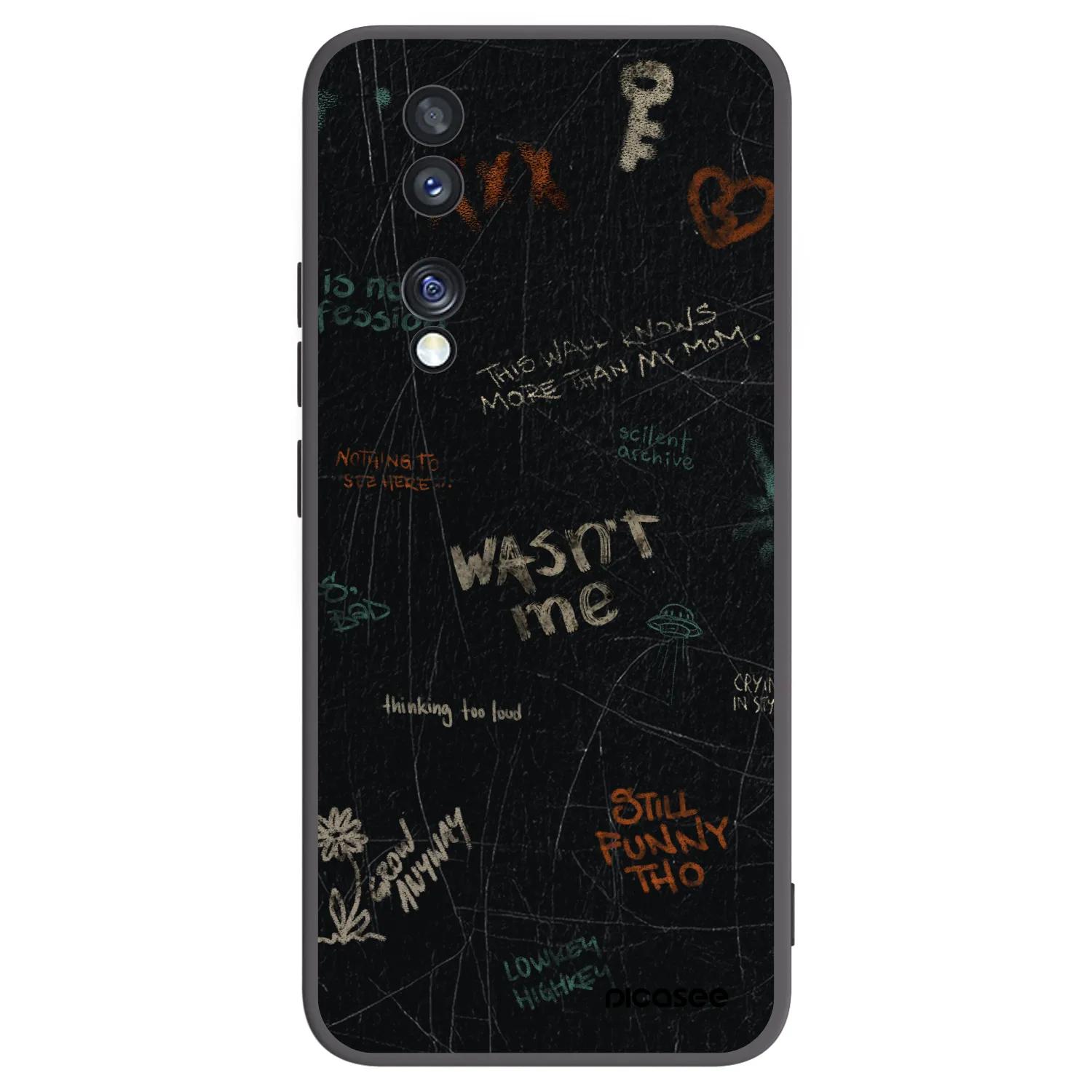 Picasee Honor 70 Hülle - Schwarzes Silikon - CONFESSION