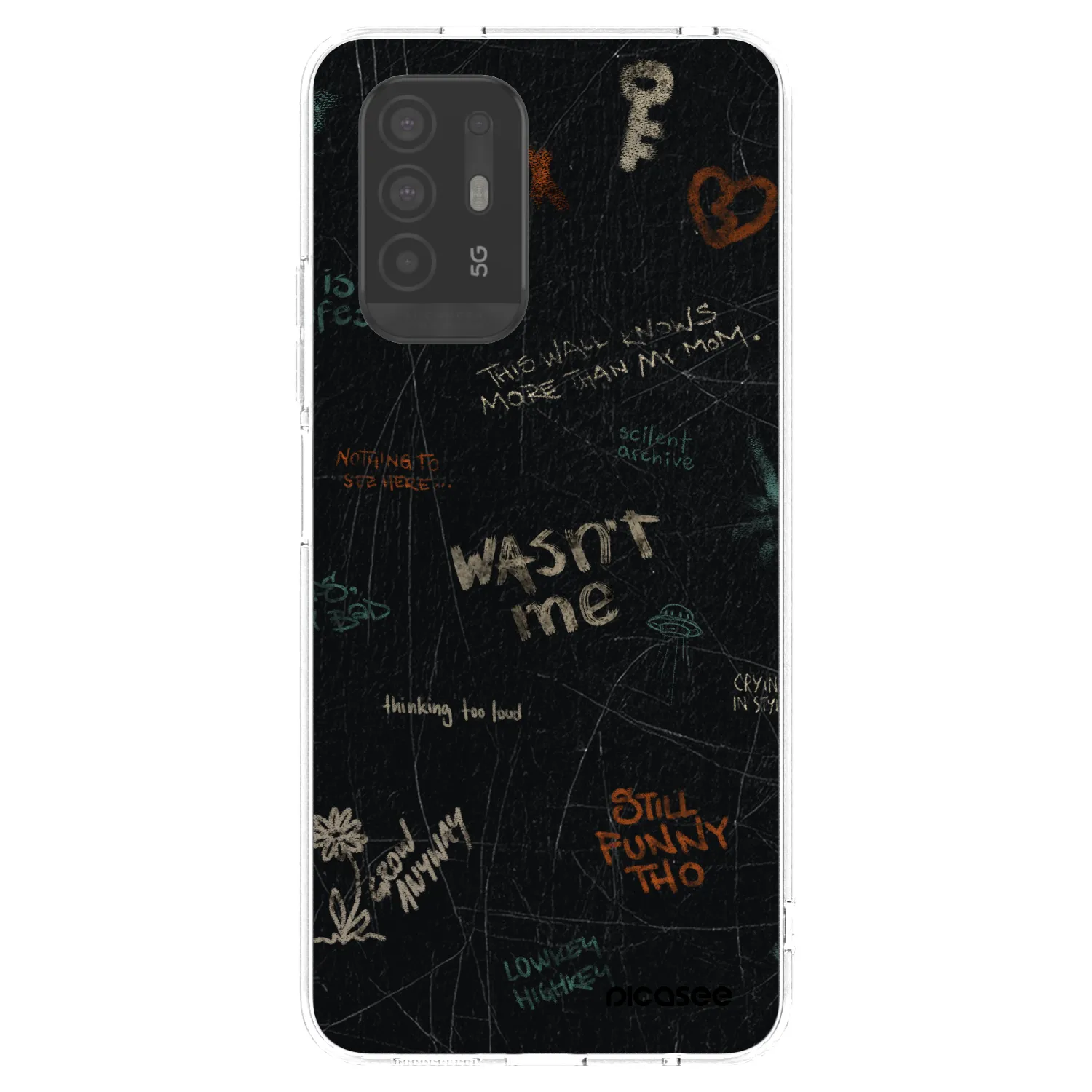 Picasee OPPO A94 5G Hülle - Transparentes Silikon - CONFESSION