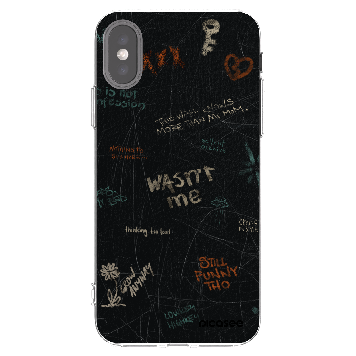 Picasee Apple iPhone X/XS Hülle - Transparentes Silikon - CONFESSION