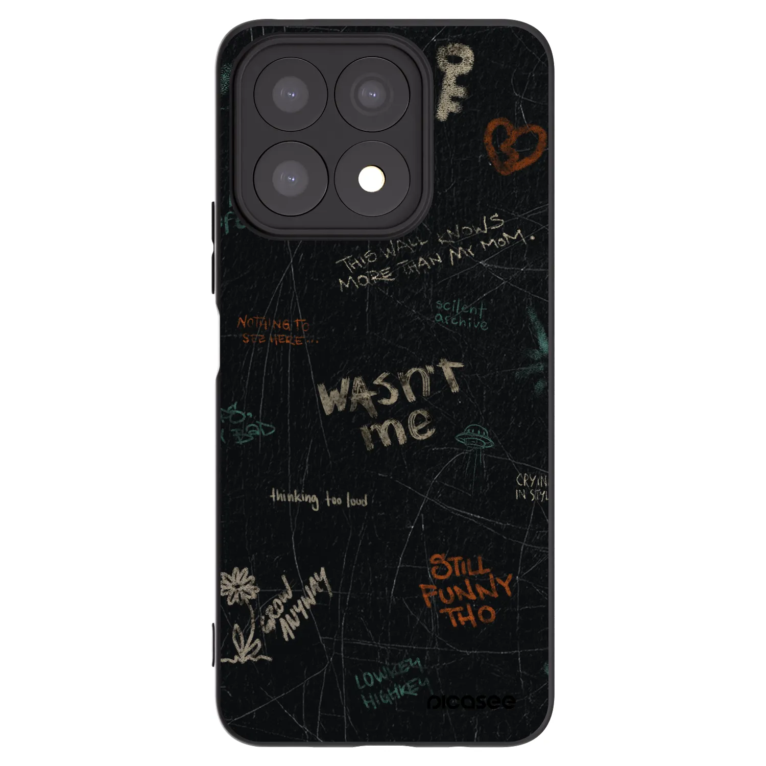 Picasee Honor X8a Hülle - Schwarzes Silikon - CONFESSION