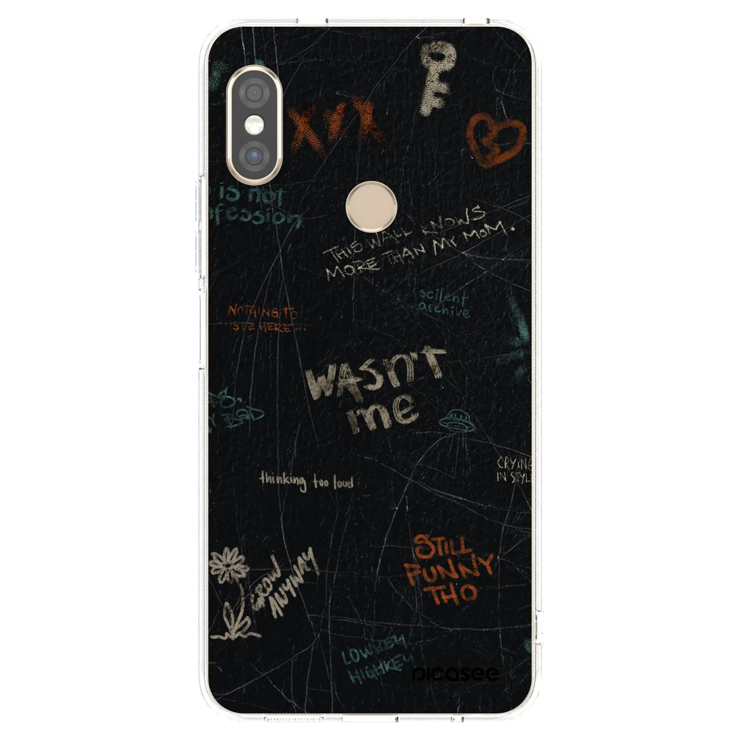 Picasee Xiaomi Redmi Note 5 Global Hülle - Transparentes Silikon - CONFESSION