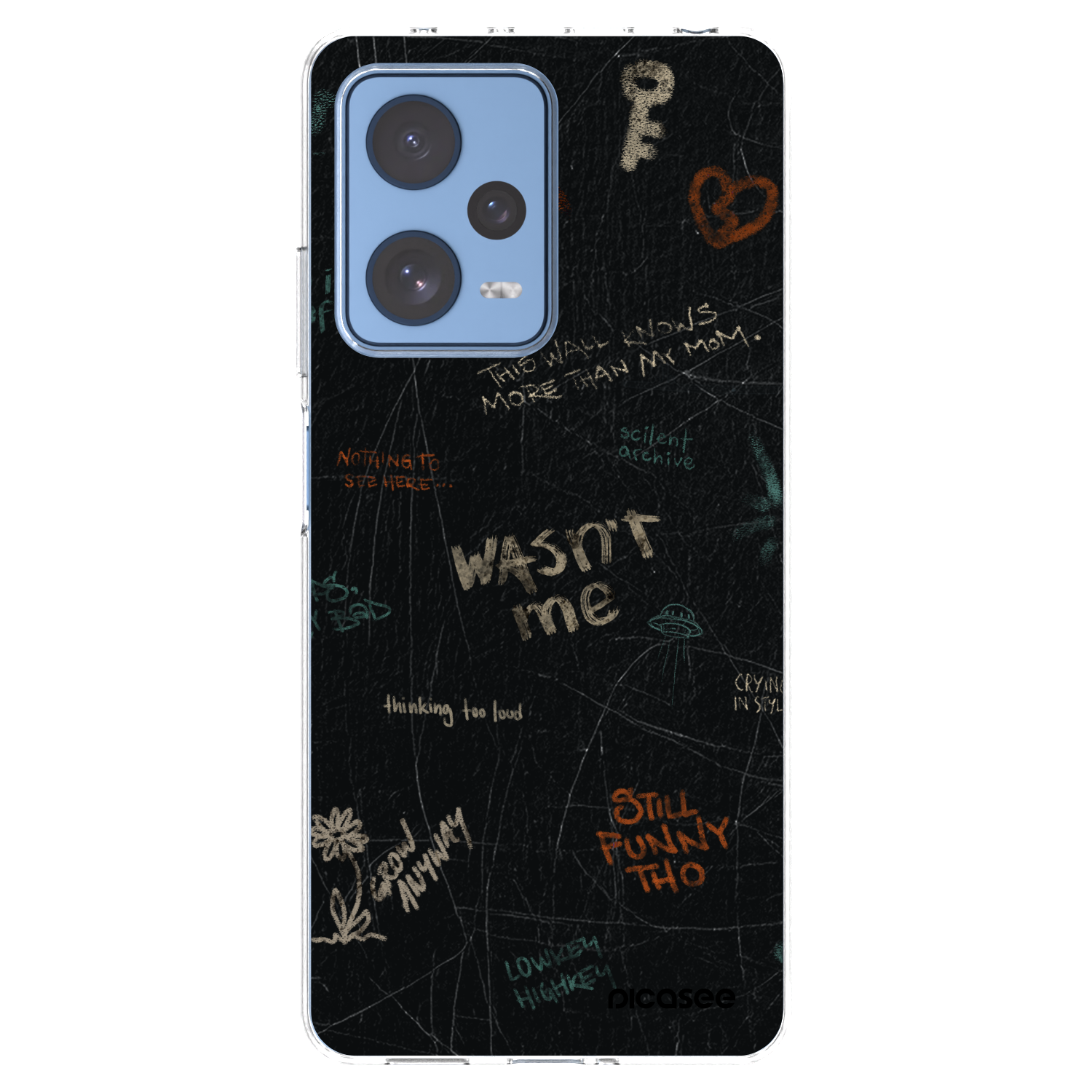 Picasee Xiaomi Redmi Note 12 Pro 5G Hülle - Transparentes Silikon - CONFESSION
