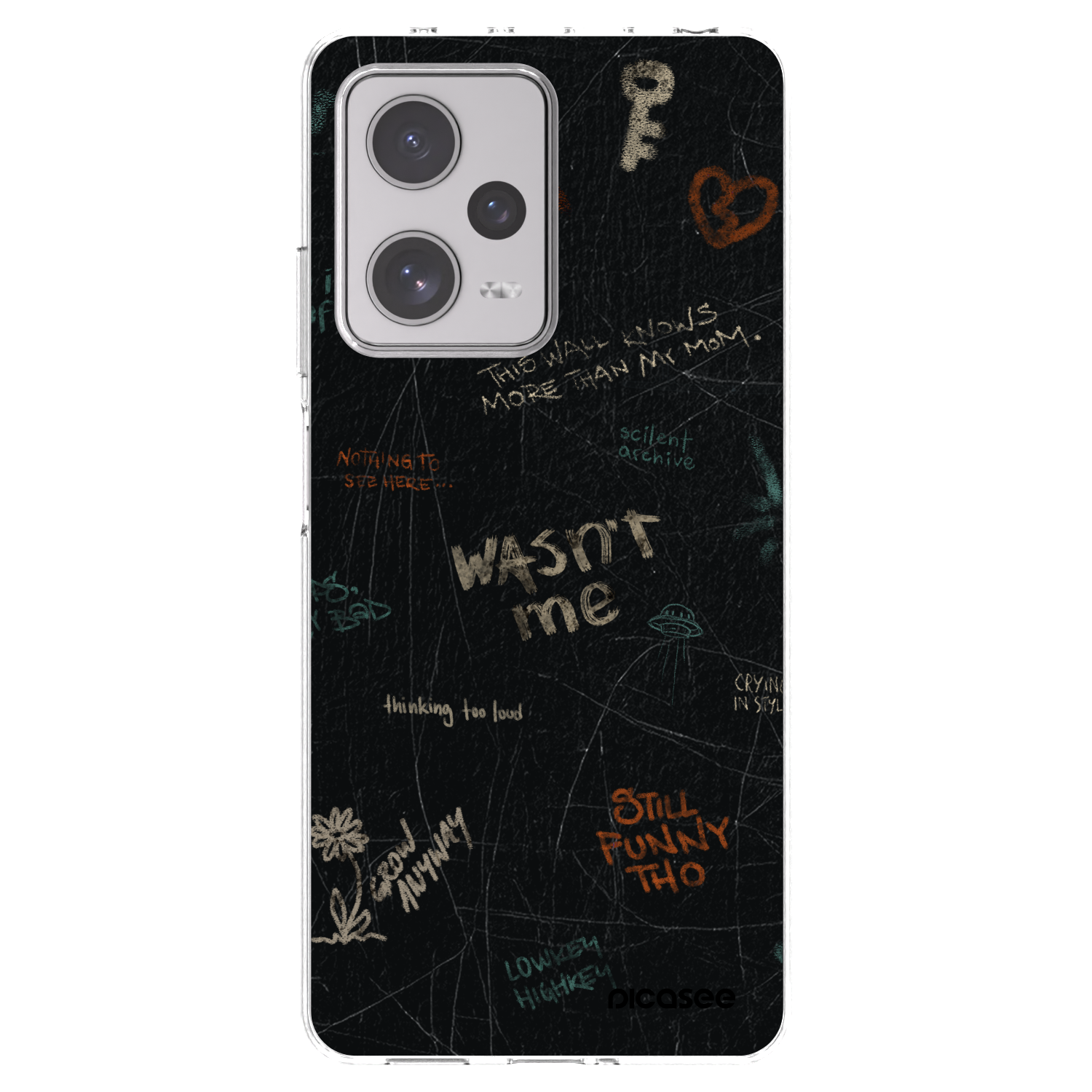 Picasee Xiaomi Redmi Note 12 Pro+ 5G Hülle - Transparentes Silikon - CONFESSION
