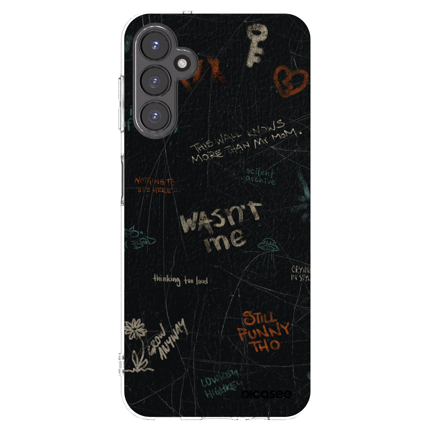 Picasee Samsung Galaxy A14 5G A146P Hülle - Transparentes Silikon - CONFESSION