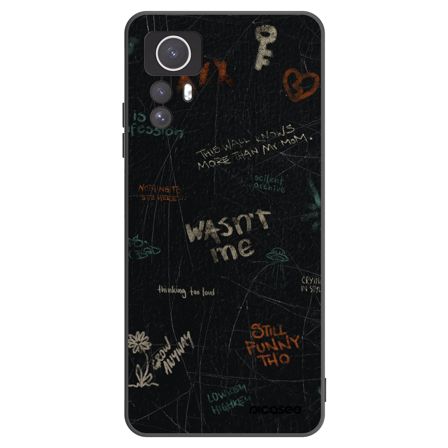 Picasee Xiaomi Redmi Note 12S Hülle - Schwarzes Silikon - CONFESSION