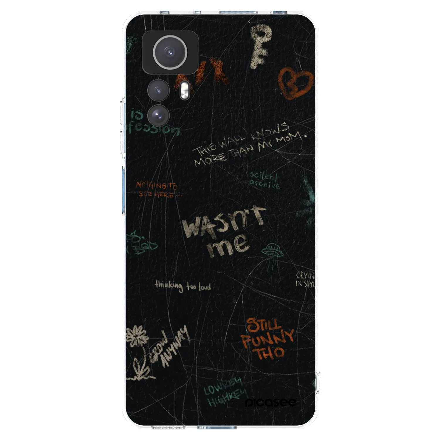 Picasee Xiaomi Redmi Note 12S Hülle - Transparentes Silikon - CONFESSION