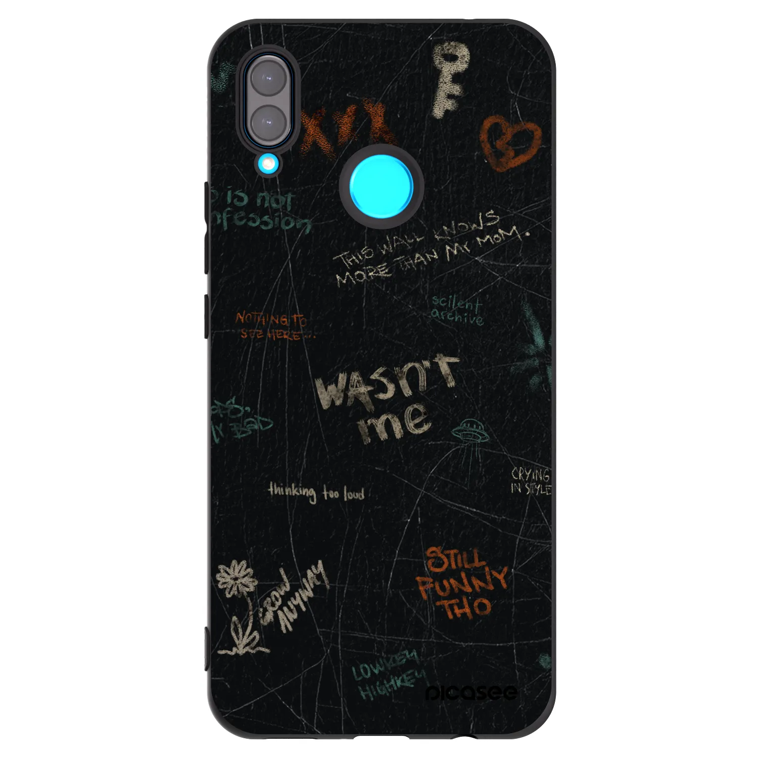 Picasee Huawei Nova 3 Hülle - Schwarzes Silikon - CONFESSION