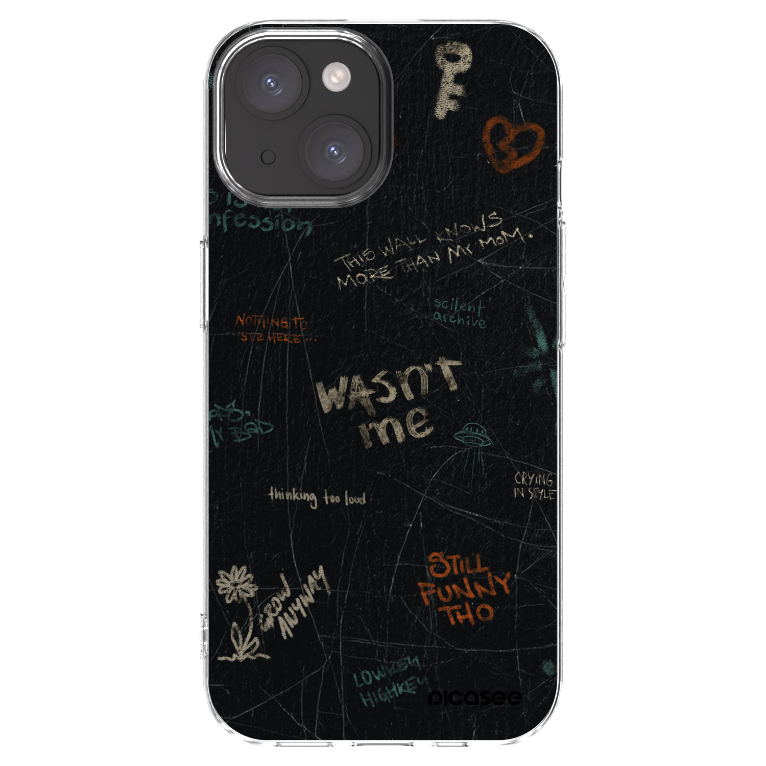 Picasee Apple iPhone 15 Hülle - Transparentes Silikon - CONFESSION