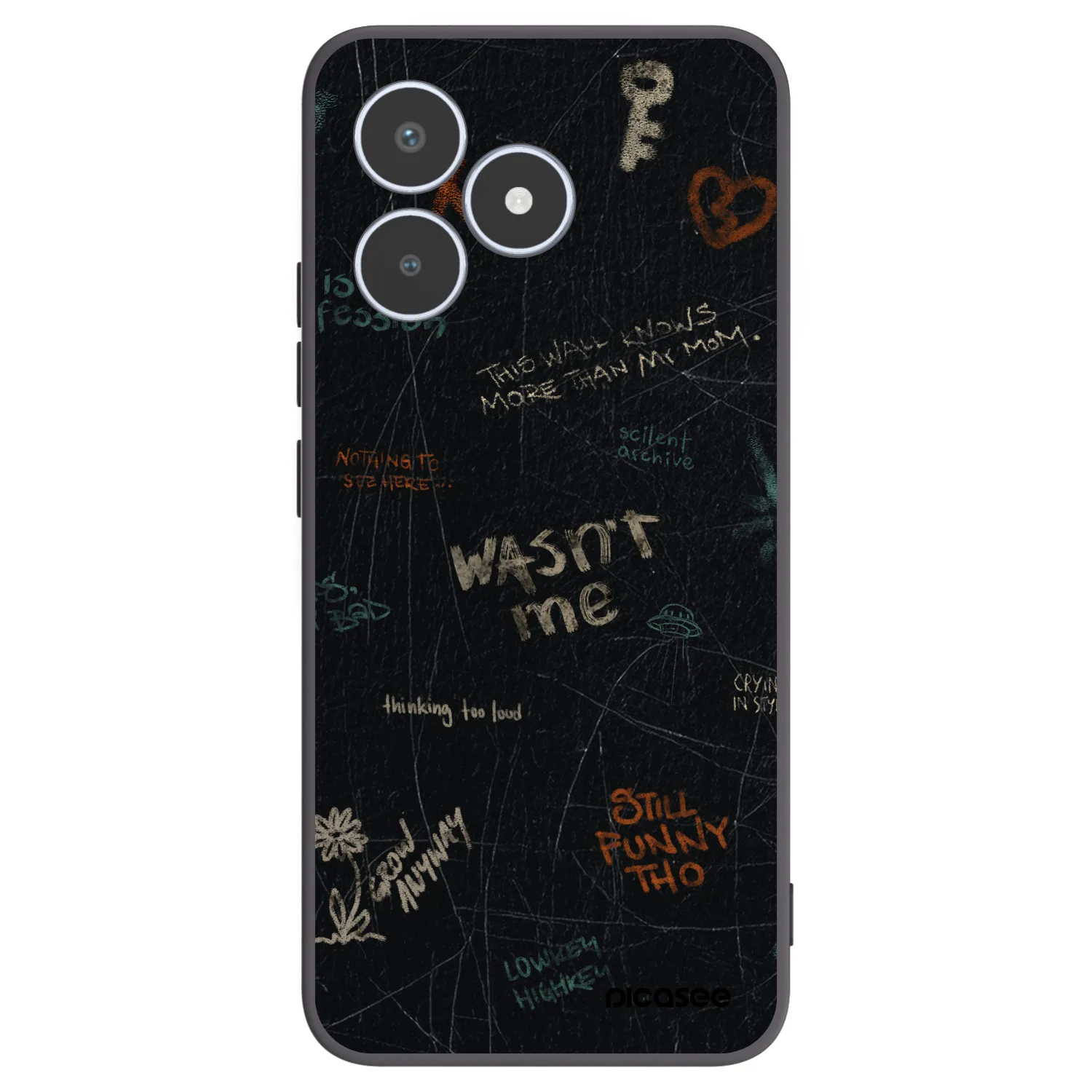 Picasee Realme C53 Hülle - Schwarzes Silikon - CONFESSION