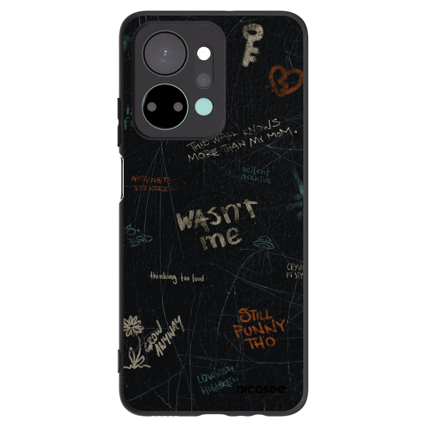 Picasee Honor X7a Hülle - Schwarzes Silikon - CONFESSION