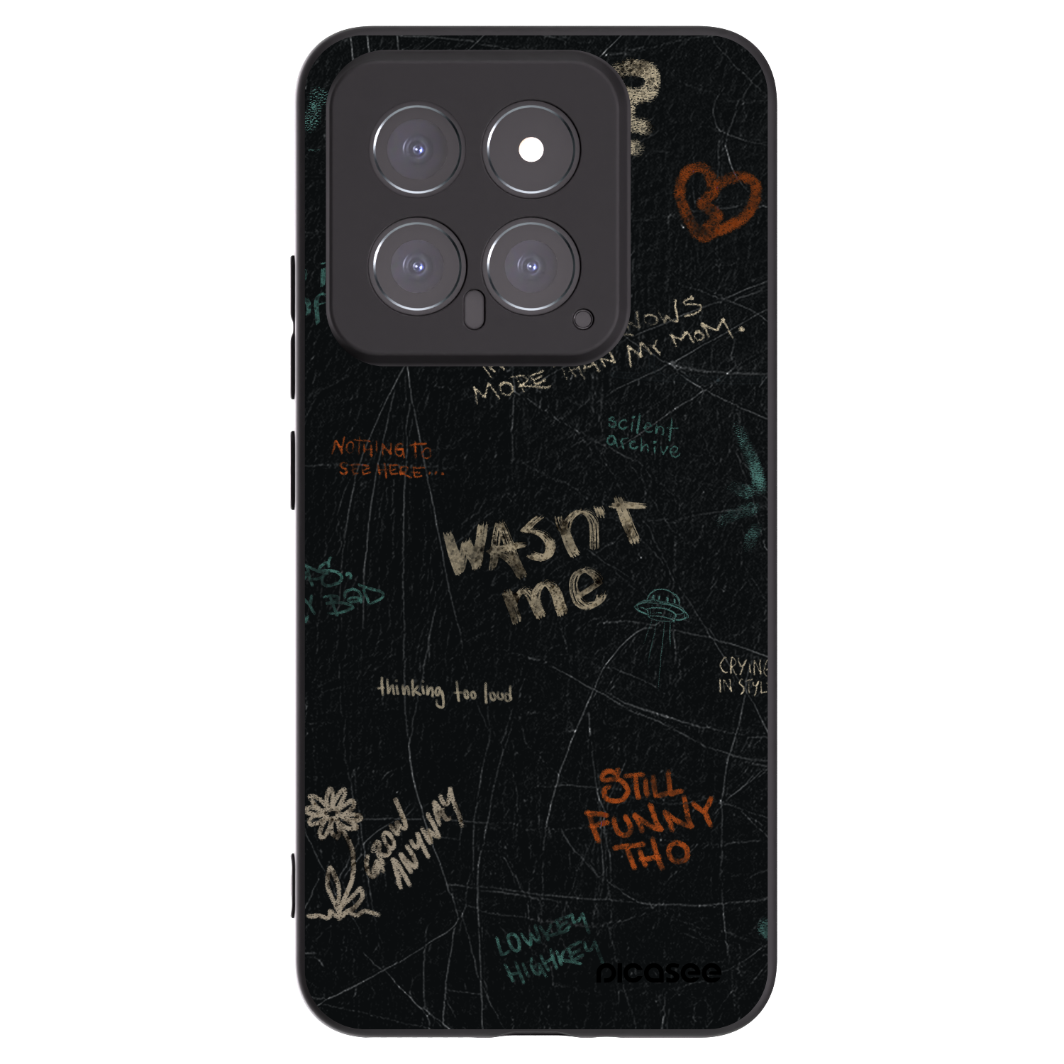 Picasee Xiaomi 14 Hülle - Schwarzes Silikon - CONFESSION