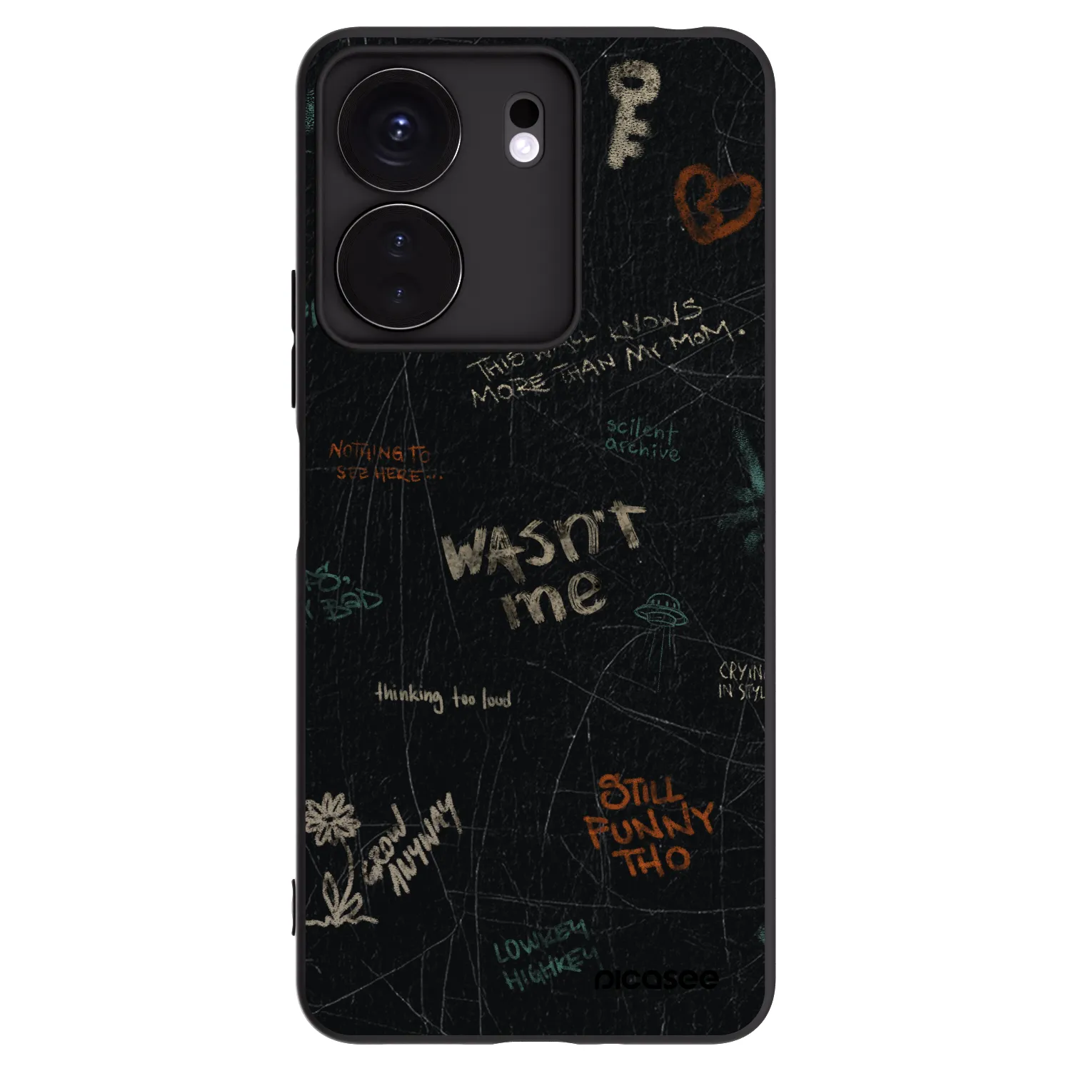 Picasee Xiaomi Redmi 13C 4G Hülle - Schwarzes Silikon - CONFESSION