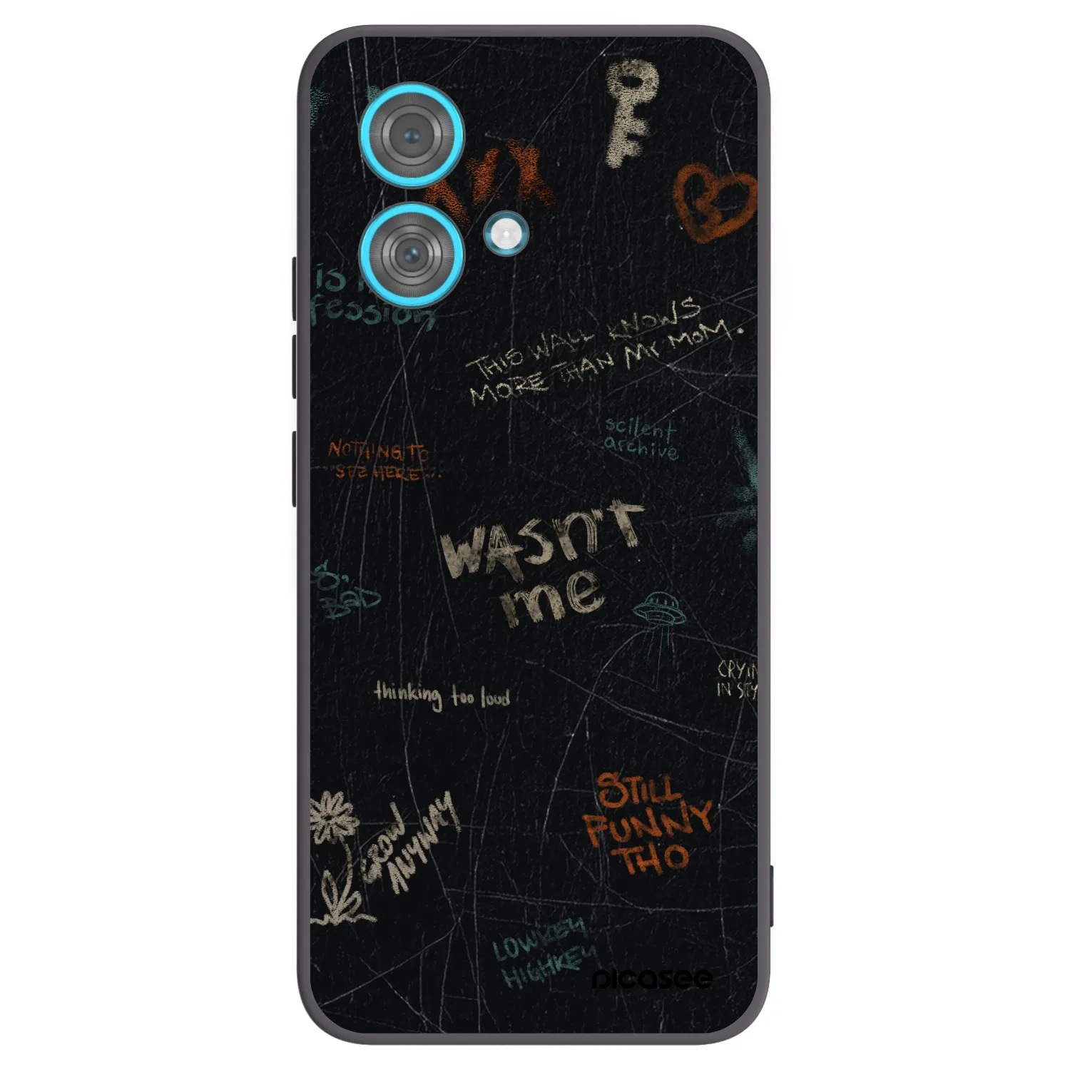 Picasee Motorola Edge 40 Neo Hülle - Schwarzes Silikon - CONFESSION