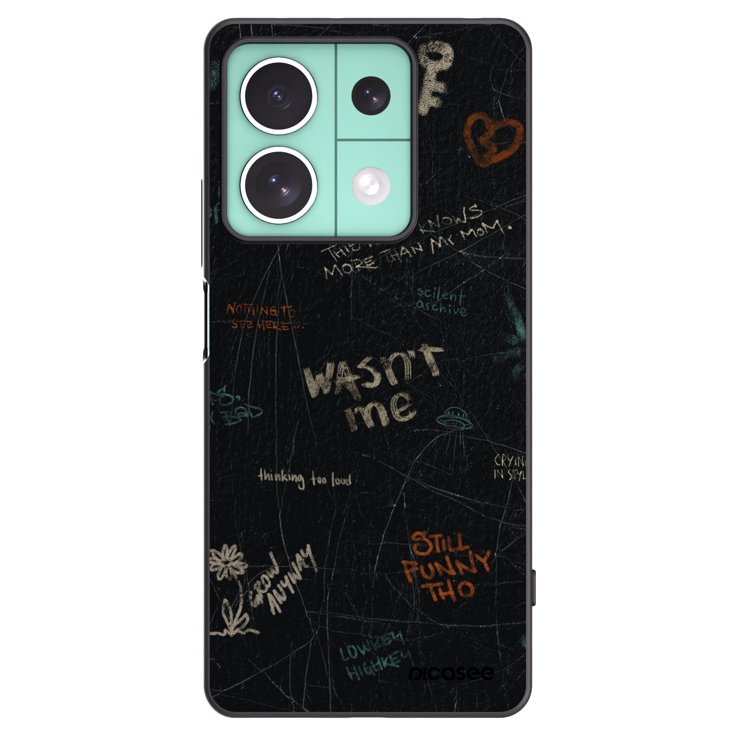 Picasee Xiaomi Redmi Note 13 5G Hülle - Schwarzes Silikon - CONFESSION