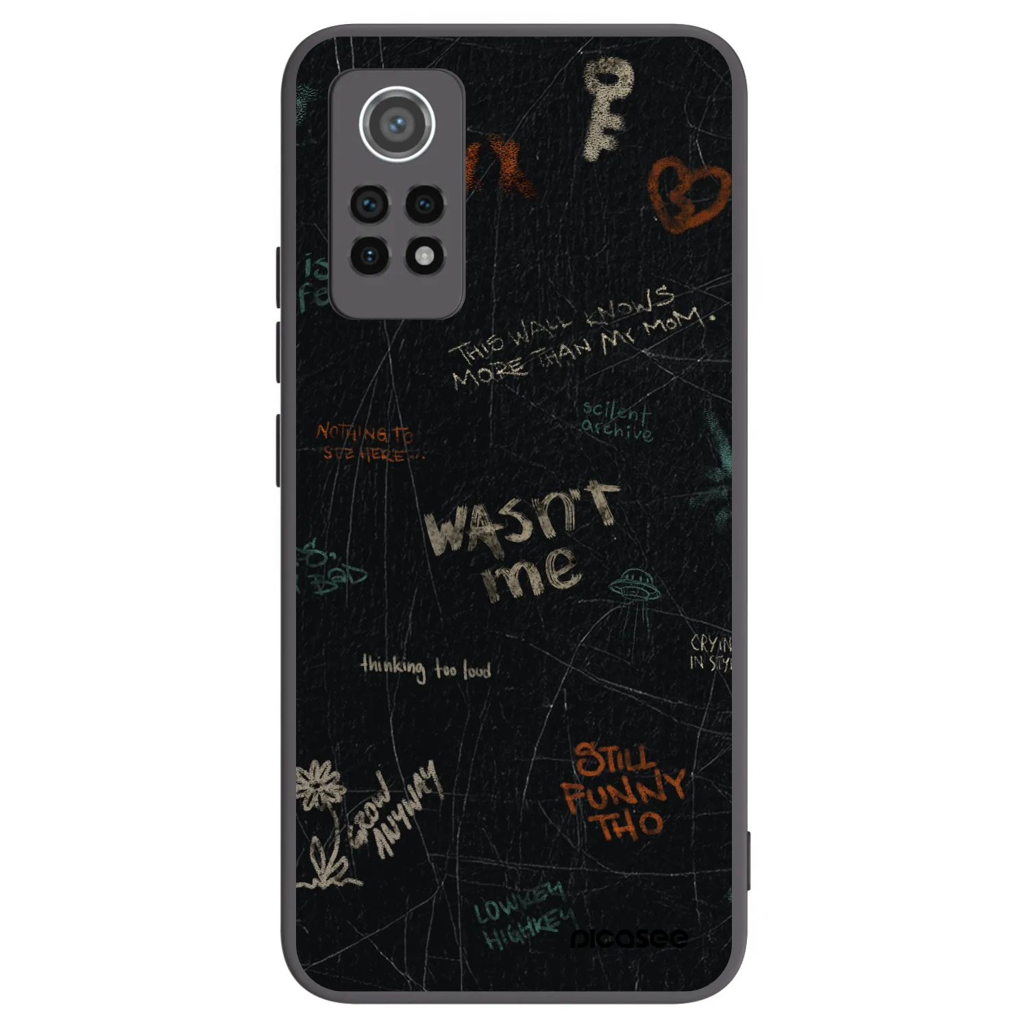 Picasee Xiaomi Redmi Note 12 Pro 4G Hülle - Schwarzes Silikon - CONFESSION
