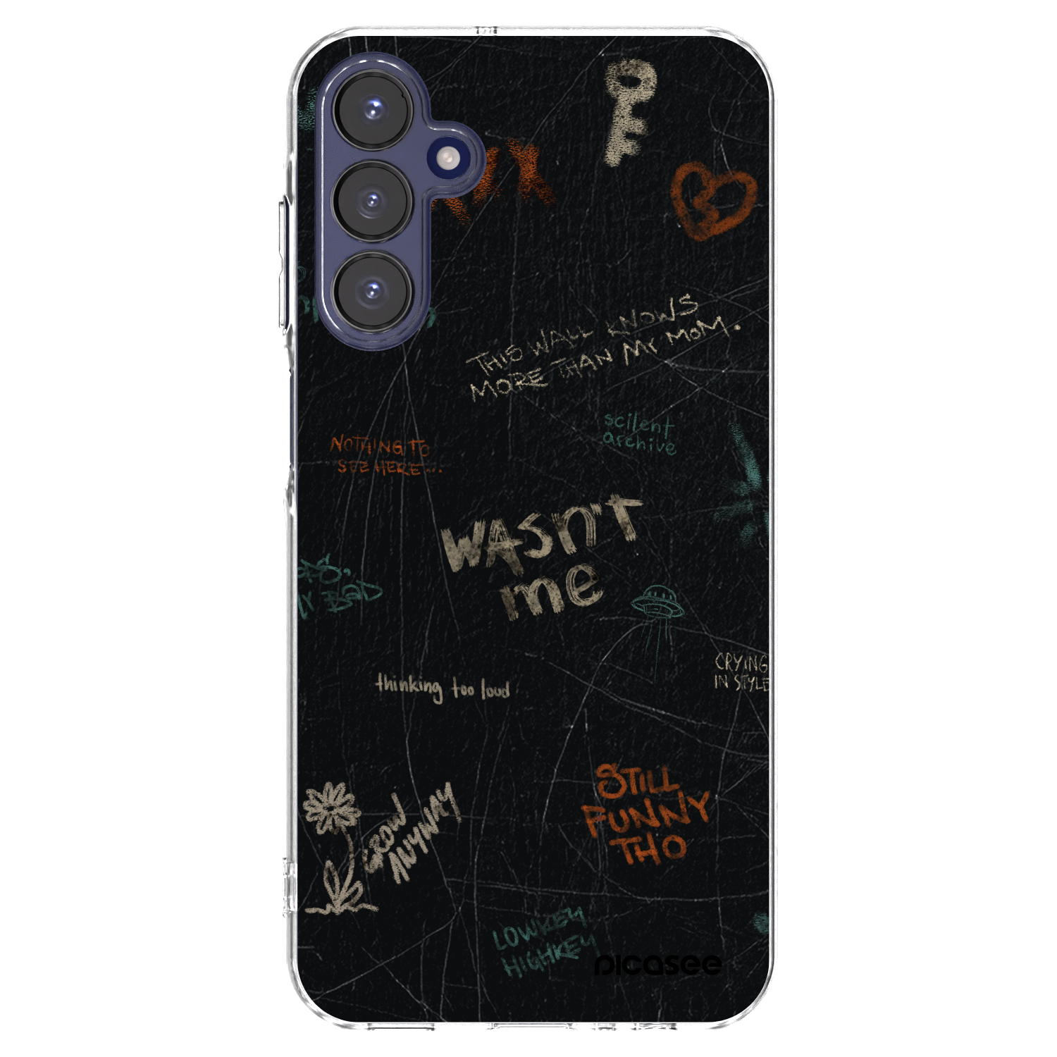 Picasee Samsung Galaxy A15 A155F 4G Hülle - Transparentes Silikon - CONFESSION