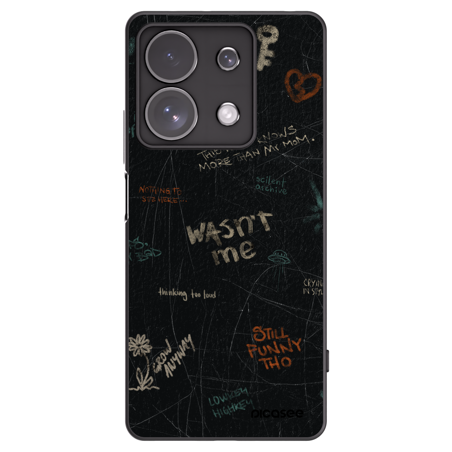 Picasee Xiaomi Redmi Note 13 Pro 4G Hülle - Schwarzes Silikon - CONFESSION