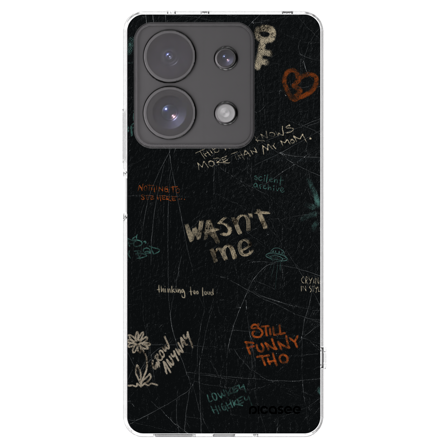 Picasee Xiaomi Redmi Note 13 Pro 4G Hülle - Transparentes Silikon - CONFESSION