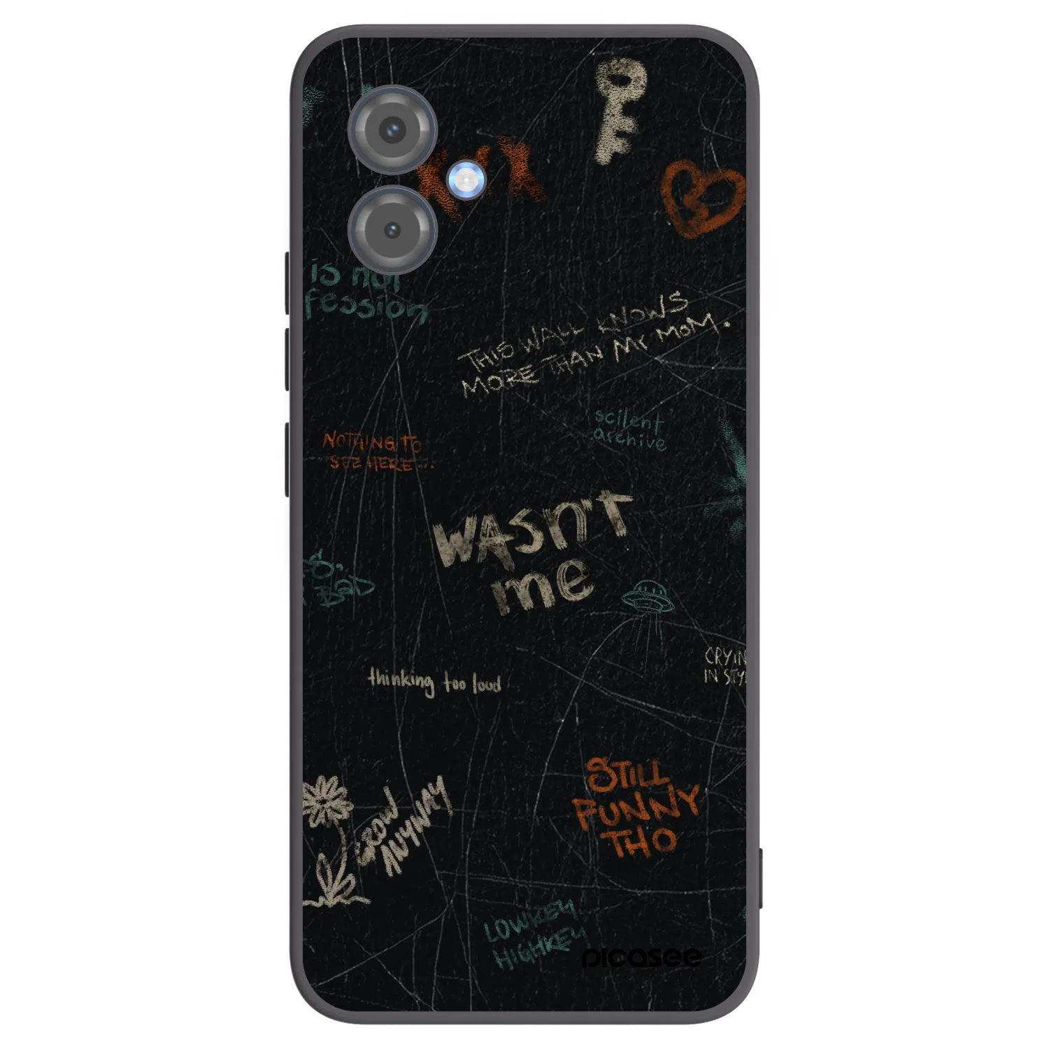 Picasee Motorola Moto G14 Hülle - Schwarzes Silikon - CONFESSION