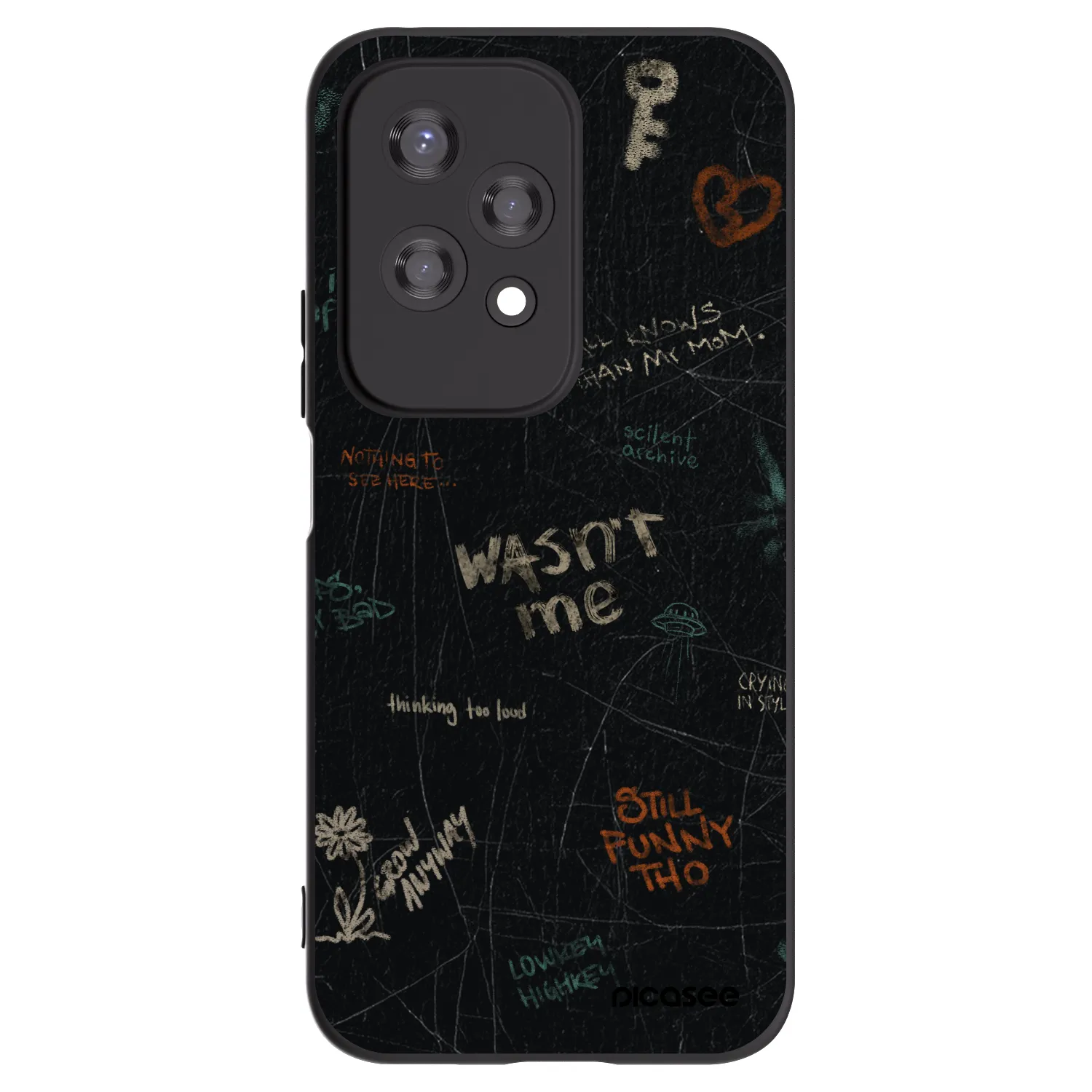 Picasee Honor 200 Lite Hülle - Schwarzes Silikon - CONFESSION