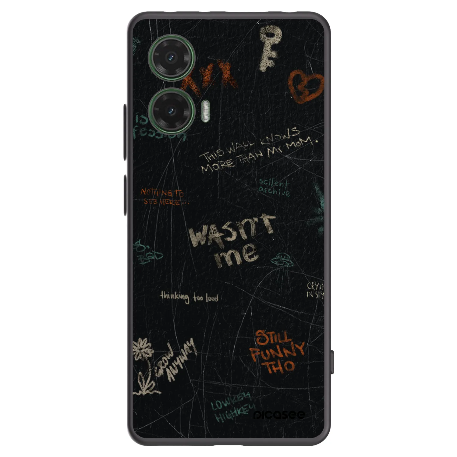 Picasee Motorola Moto G35 5G Hülle - Schwarzes Silikon - CONFESSION