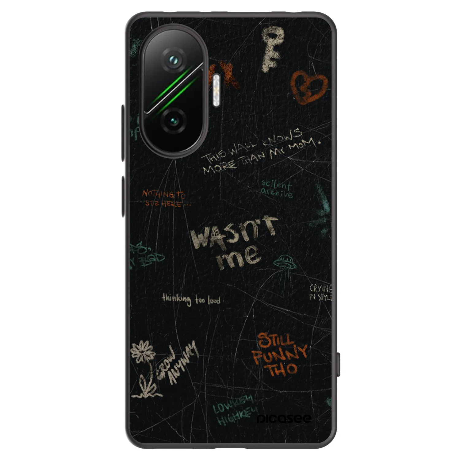 Picasee Xiaomi Poco F7 Pro 5G Hülle - Schwarzes Silikon - CONFESSION