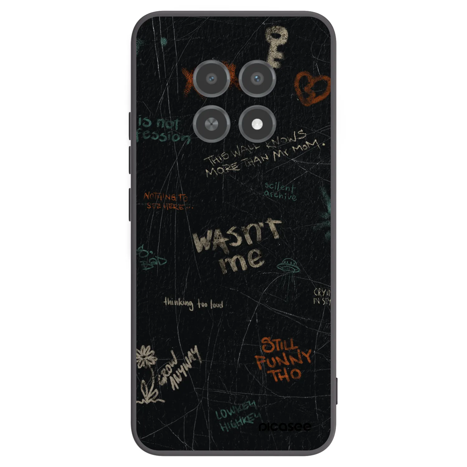 Picasee Realme 12X Hülle - Schwarzes Silikon - CONFESSION