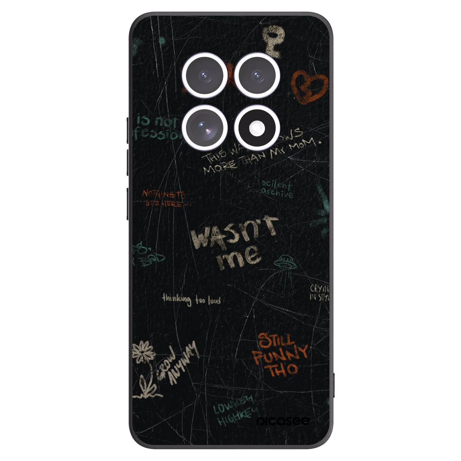 Picasee Xiaomi Redmi Note 15 Hülle - Schwarzes Silikon - CONFESSION