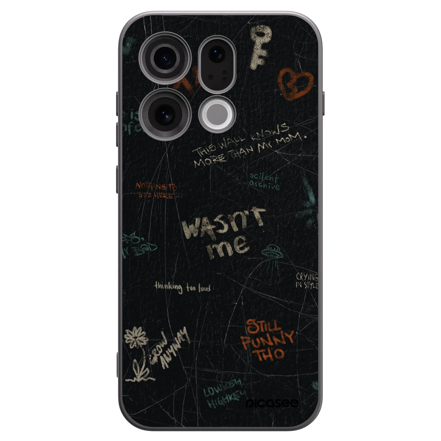 Picasee OPPO Find X9 Hülle - Schwarzes Silikon - CONFESSION