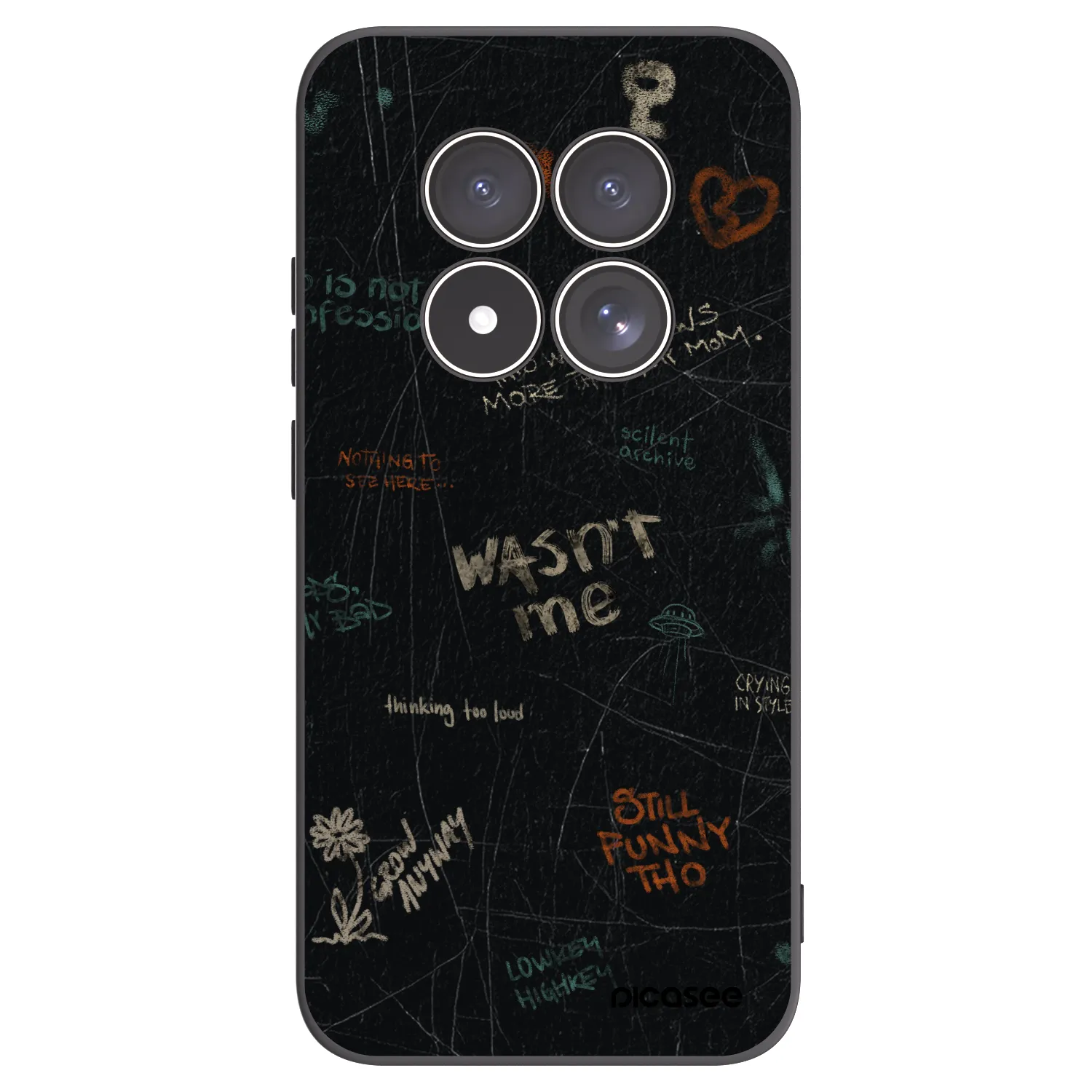 Picasee Xiaomi Redmi Note 15 Pro 5G Hülle - Schwarzes Silikon - CONFESSION