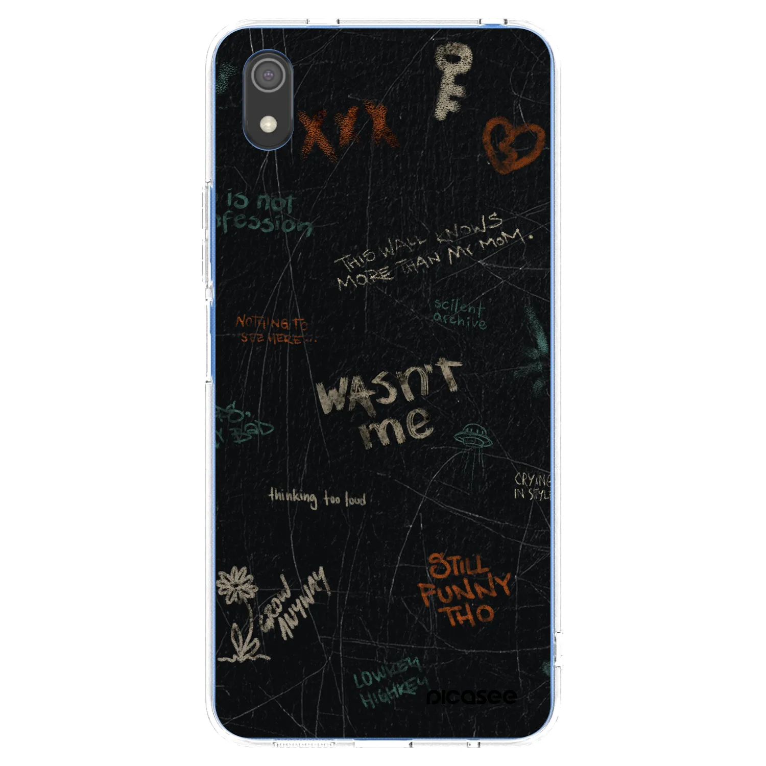 Picasee Xiaomi Redmi 7A Hülle - Transparentes Silikon - CONFESSION