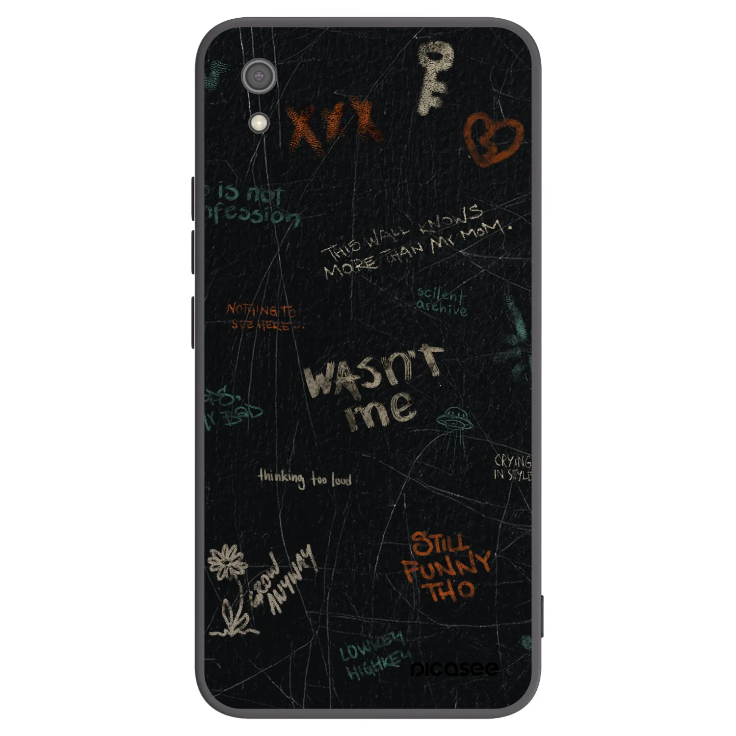 Picasee Xiaomi Redmi 7A Hülle - Schwarzes Silikon - CONFESSION