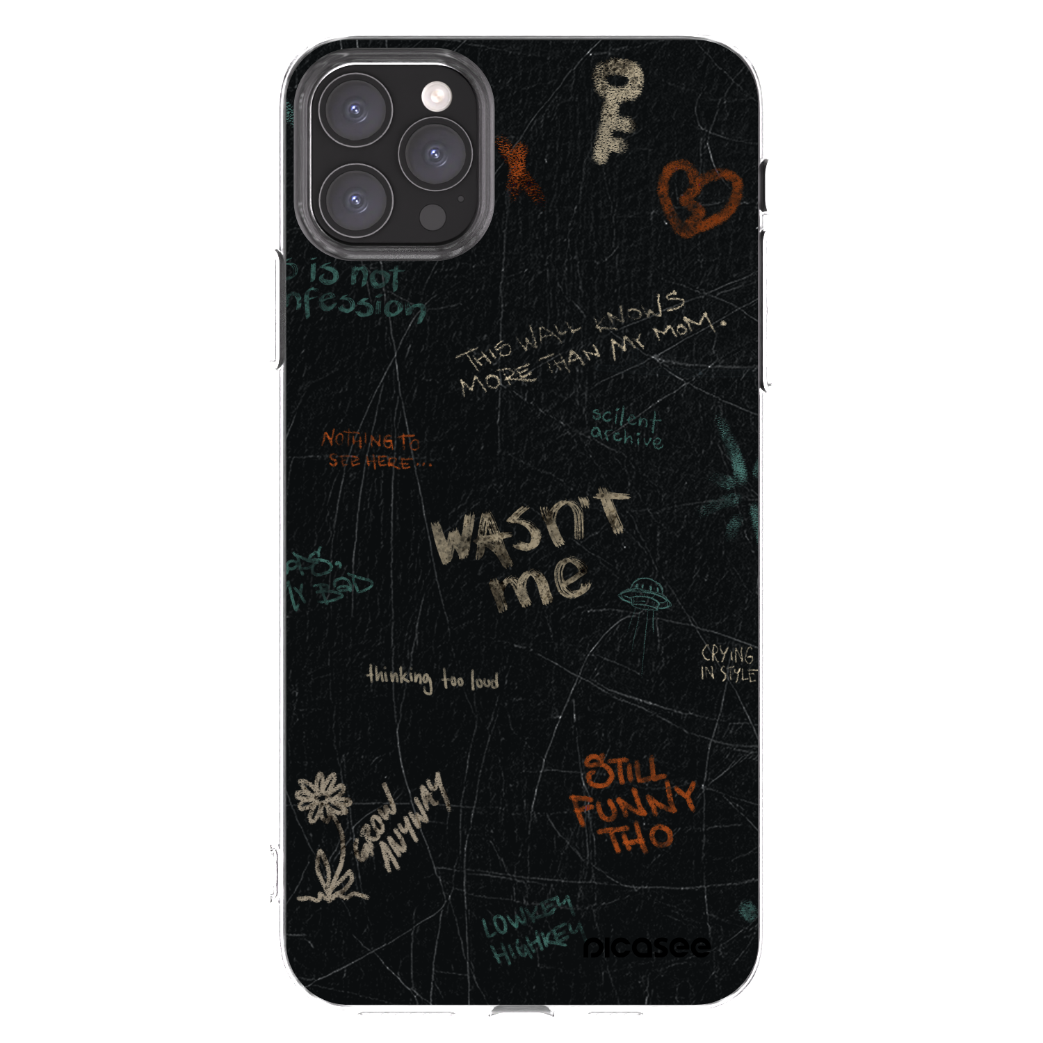 Picasee Apple iPhone 11 Pro Max Hülle - Transparentes Silikon - CONFESSION