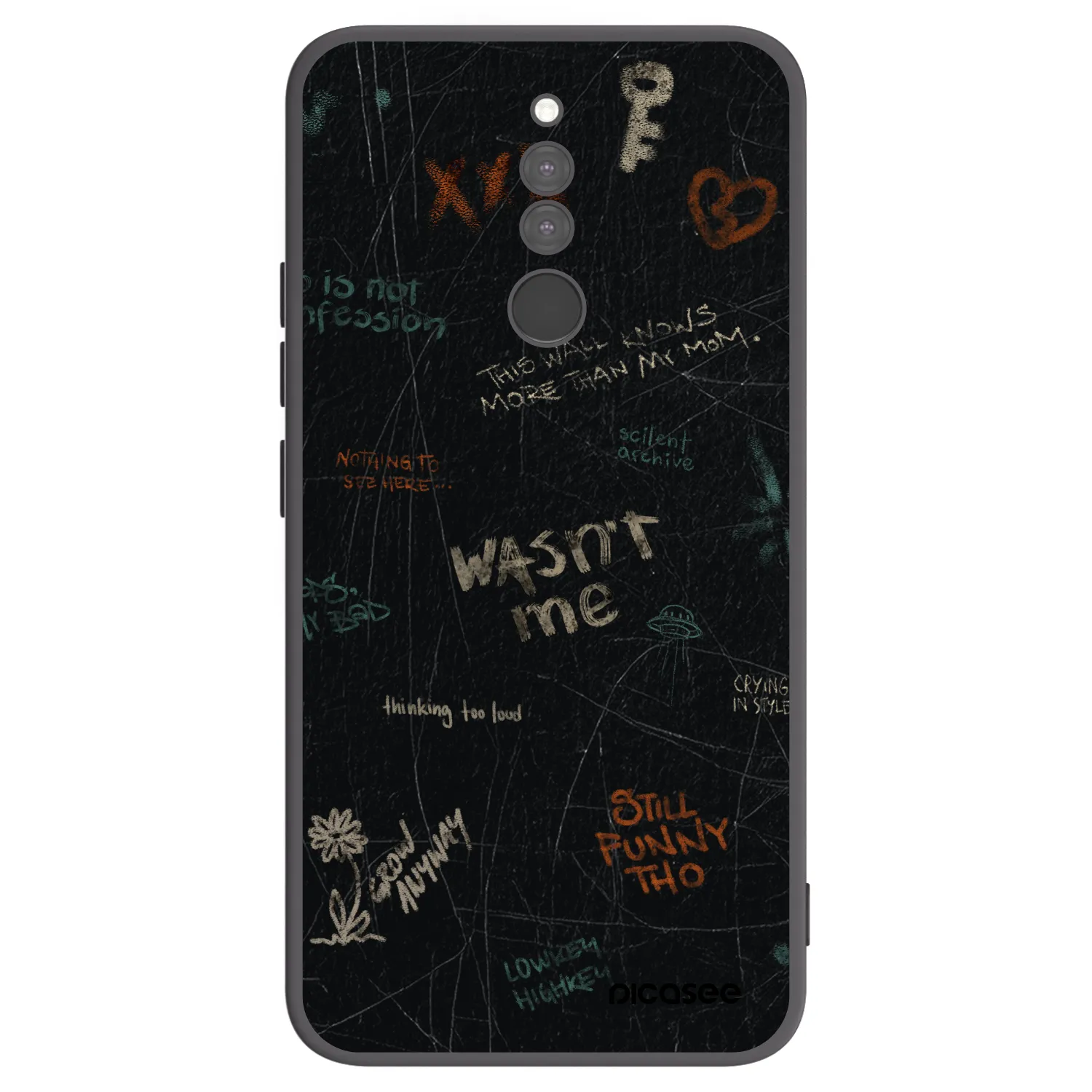 Picasee Xiaomi Redmi 8 Hülle - Schwarzes Silikon - CONFESSION