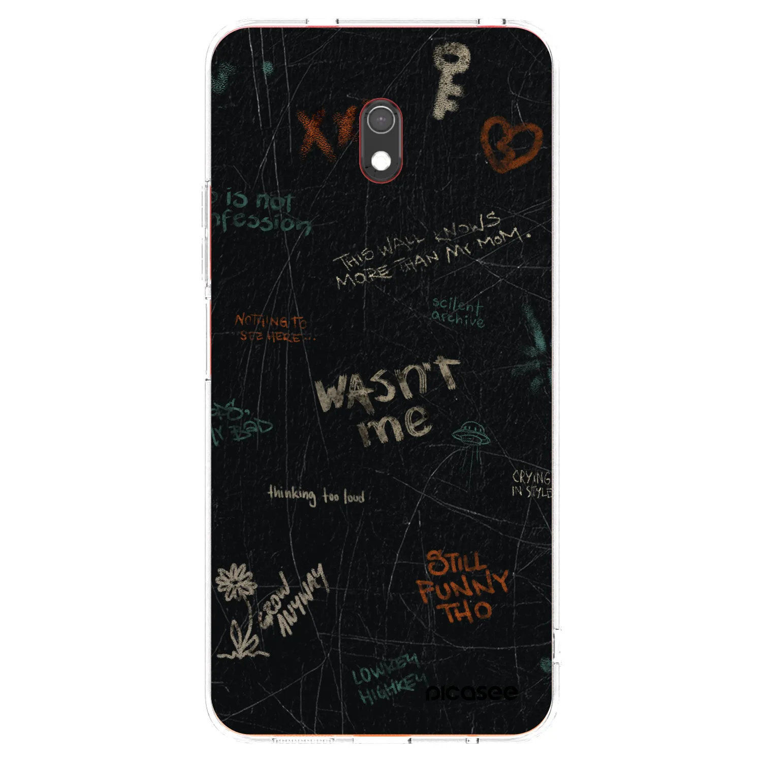 Picasee Xiaomi Redmi 8A Hülle - Transparentes Silikon - CONFESSION