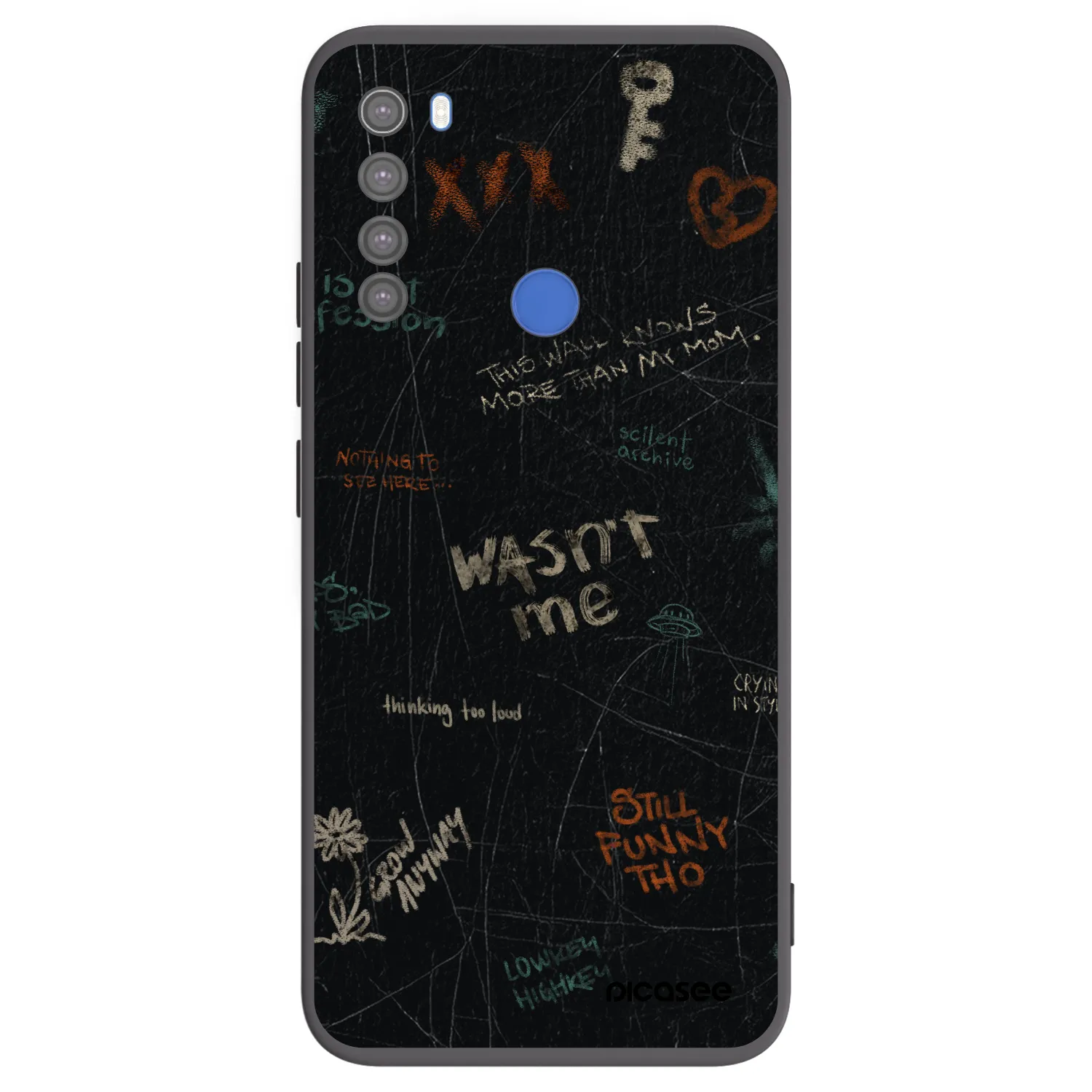 Picasee Xiaomi Redmi Note 8T Hülle - Schwarzes Silikon - CONFESSION