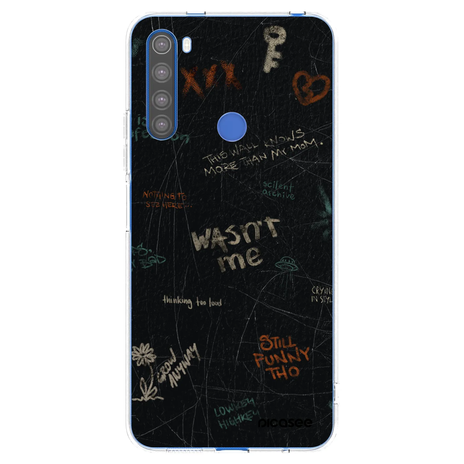 Picasee Xiaomi Redmi Note 8T Hülle - Transparentes Silikon - CONFESSION