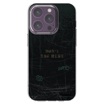 Picasee Apple iPhone 14 Pro Hülle - Transparentes Silikon - DON´T TAG