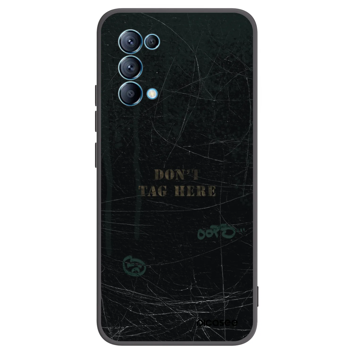 Picasee OPPO Reno 5 5G Hülle - Schwarzes Silikon - DON´T TAG