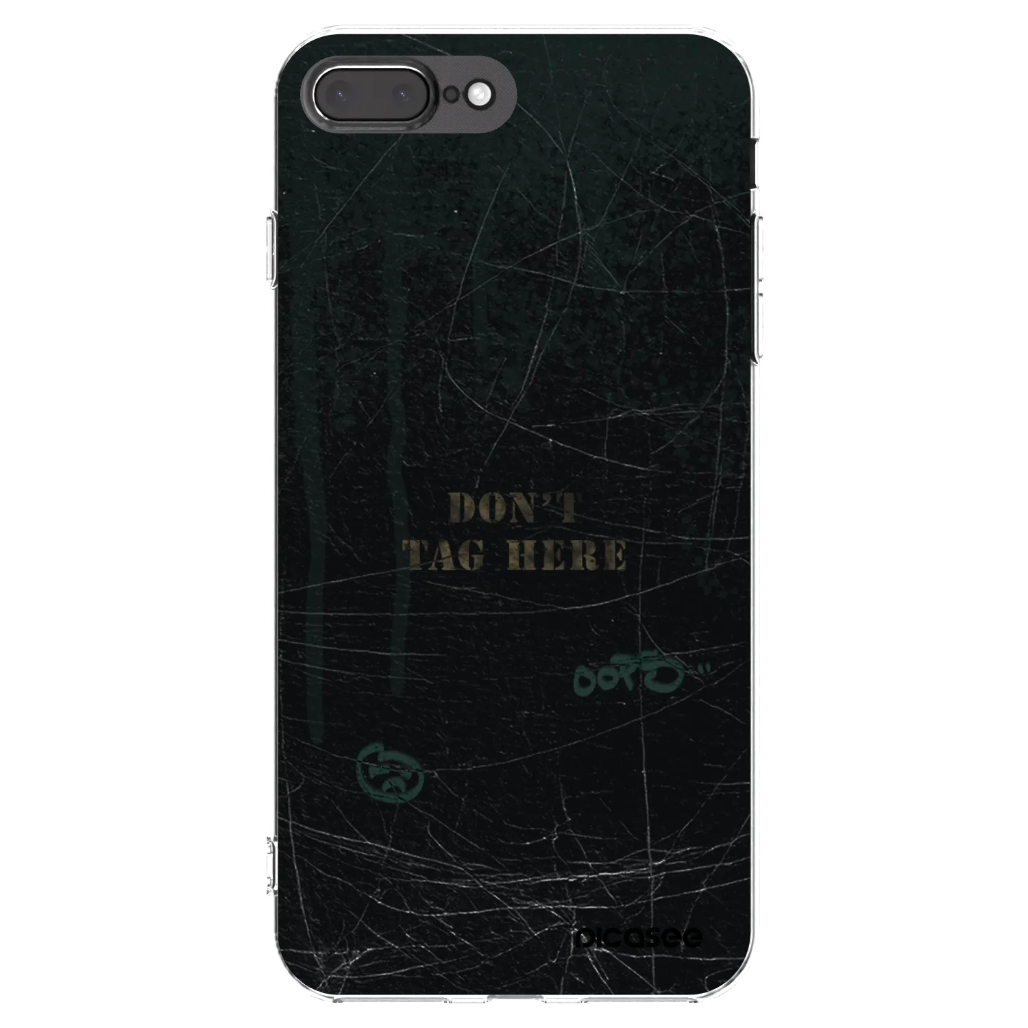 Picasee Apple iPhone 8 Plus Hülle - Transparentes Silikon - DON´T TAG