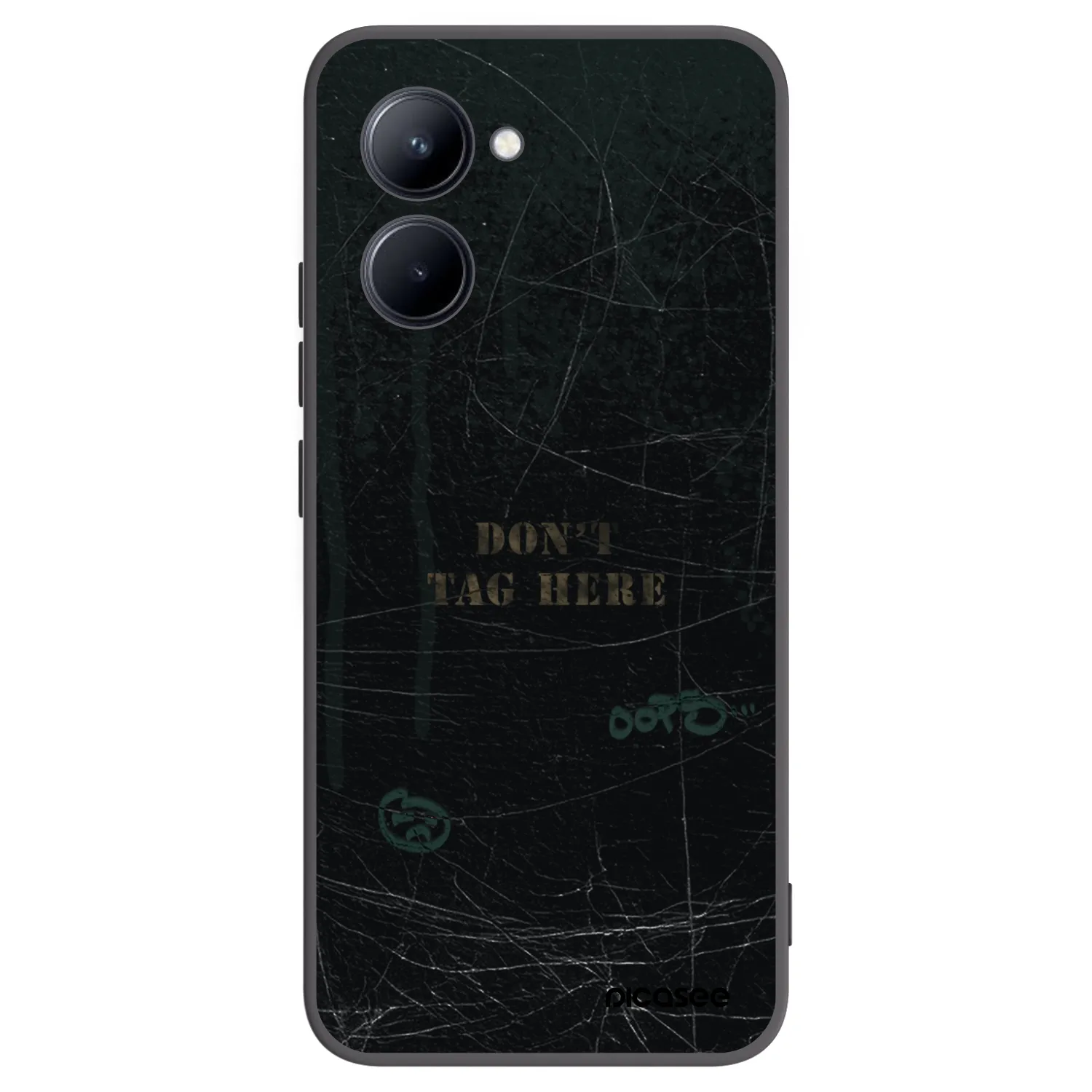 Picasee Realme C33 (2023) Hülle - Schwarzes Silikon - DON´T TAG